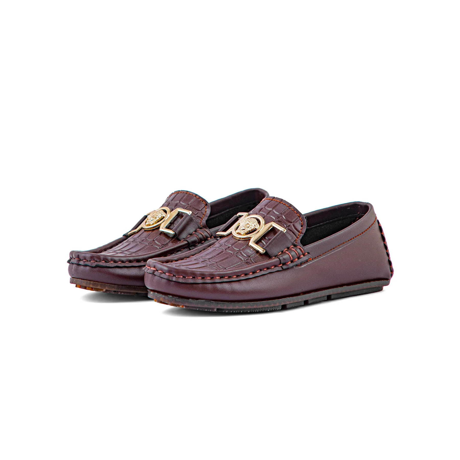 Boys Maroon Formal Shoes KD0856 - Image 3