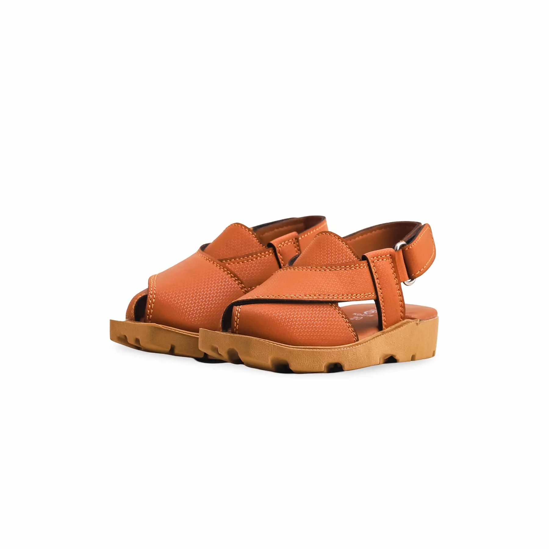 Boys Mustard Peshawari Chappal KD4779 - Image 3