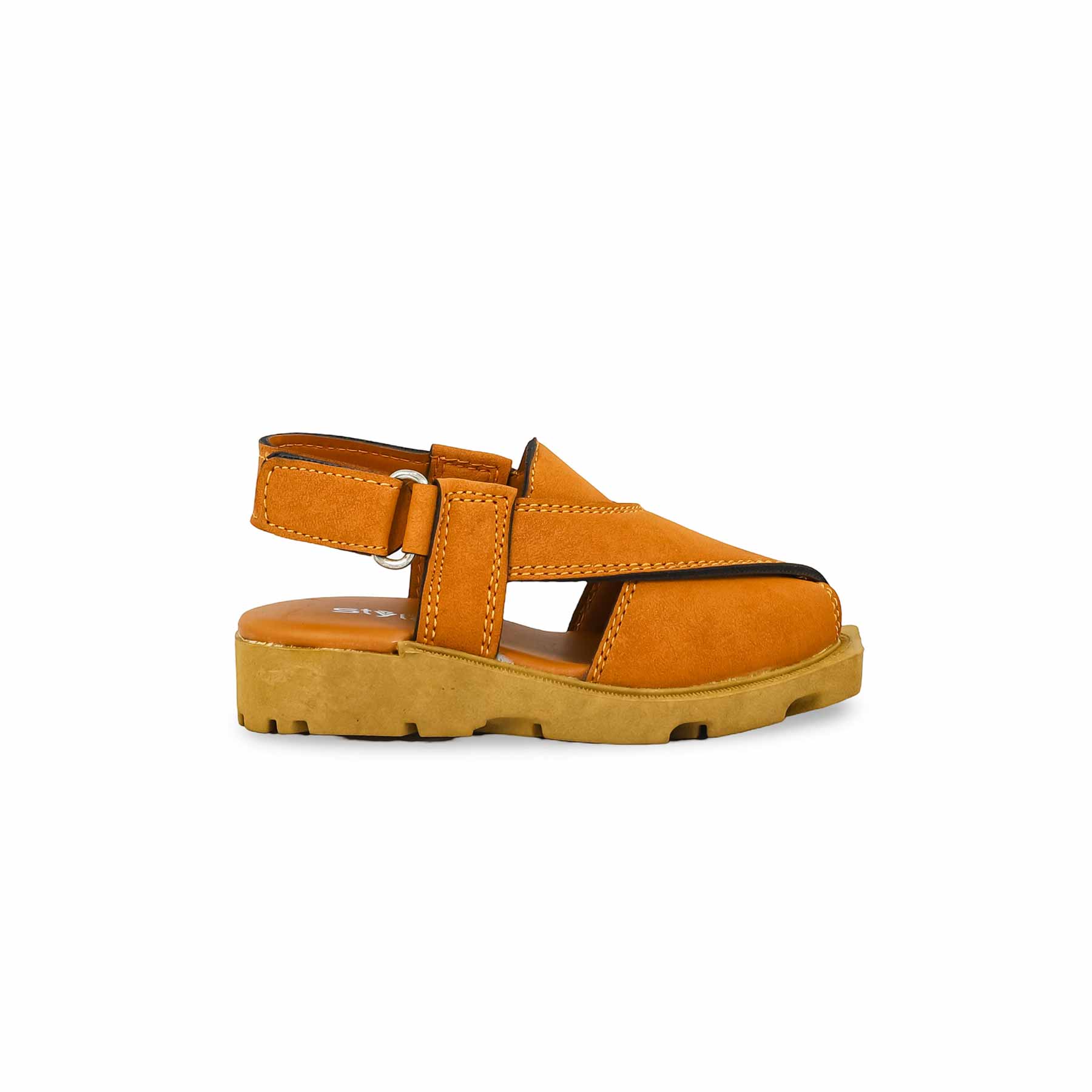Boys Mustard Peshawari Chappal KD4780 - Image 2