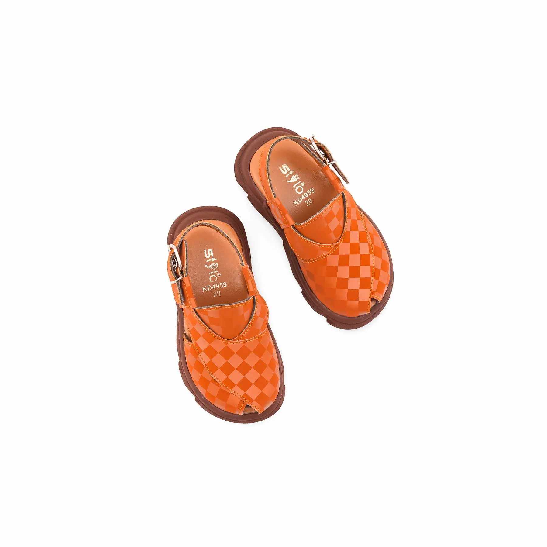 Boys Mustard Peshawari Chappal KD4959 - Image 5