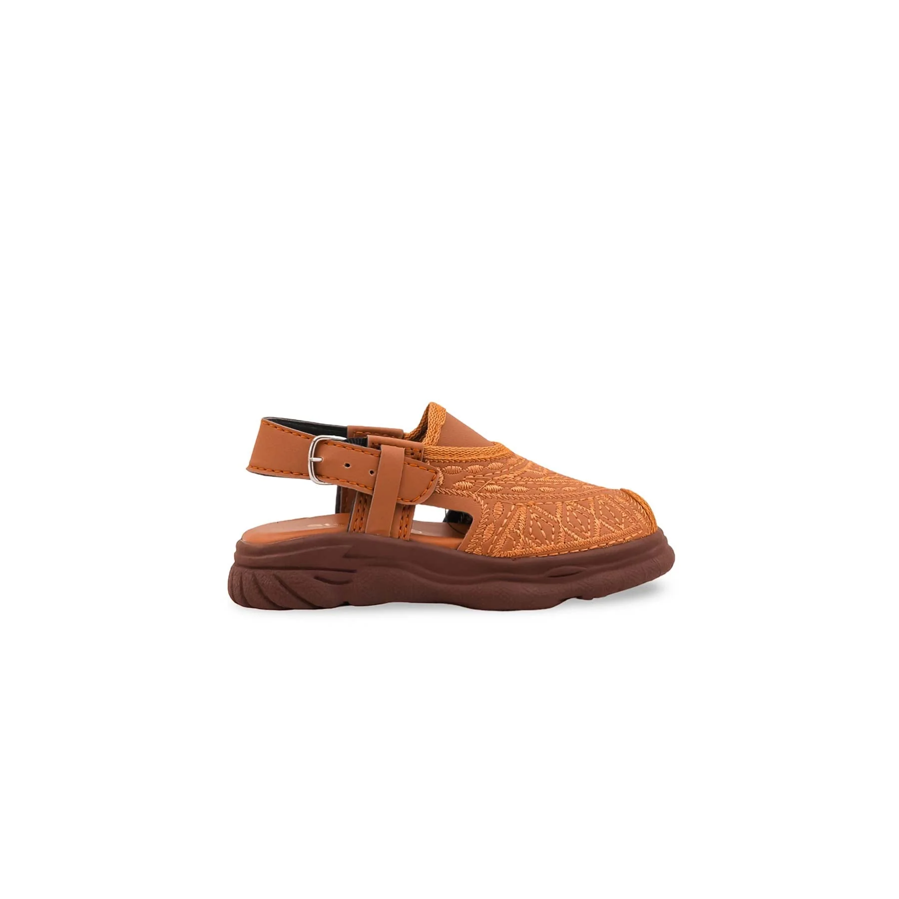 Boys Mustard Peshawari Chappal KD4975 - Image 2