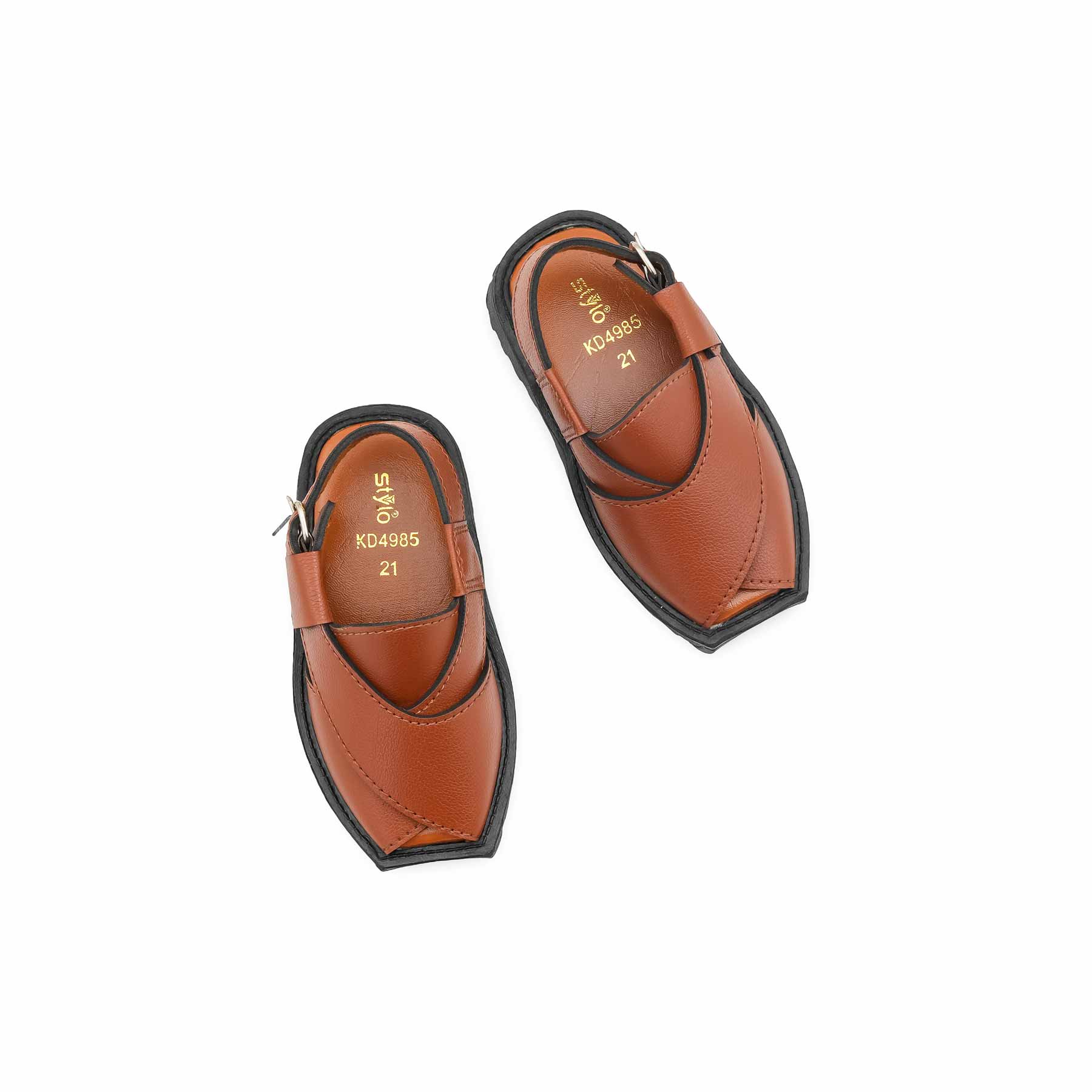 Boys Mustard Peshawari Chappal KD4985 - Image 5
