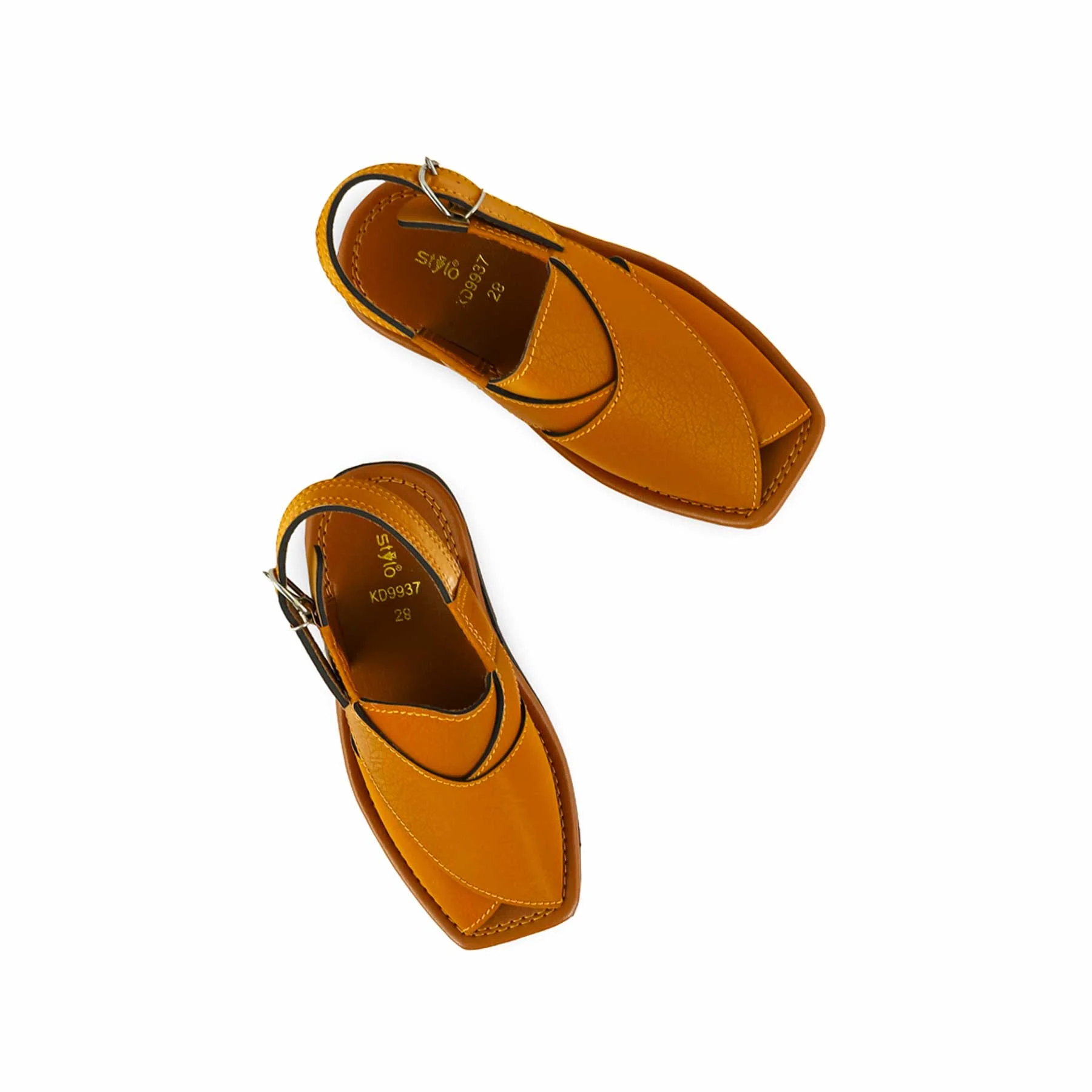 Boys Mustard Peshawari Chappal KD9937 - Image 5