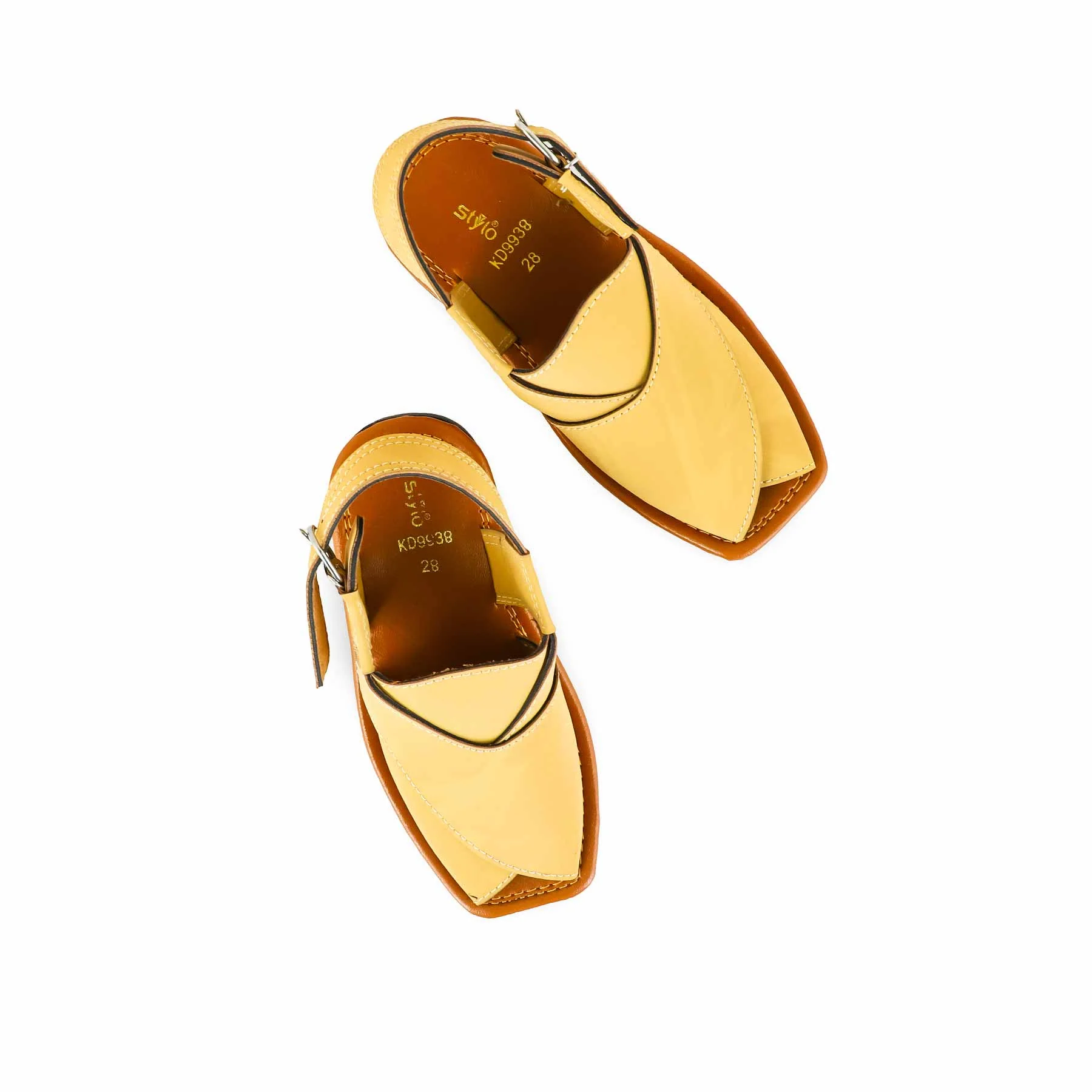 Boys Mustard Peshawari Chappal KD9938 - Image 5