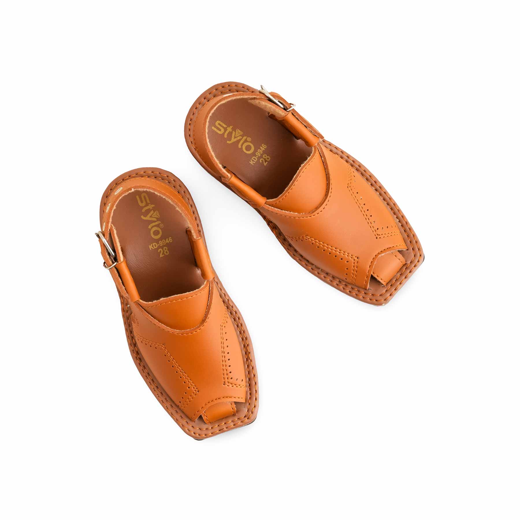 Boys Mustard Peshawari Chappal KD9946 - Image 5