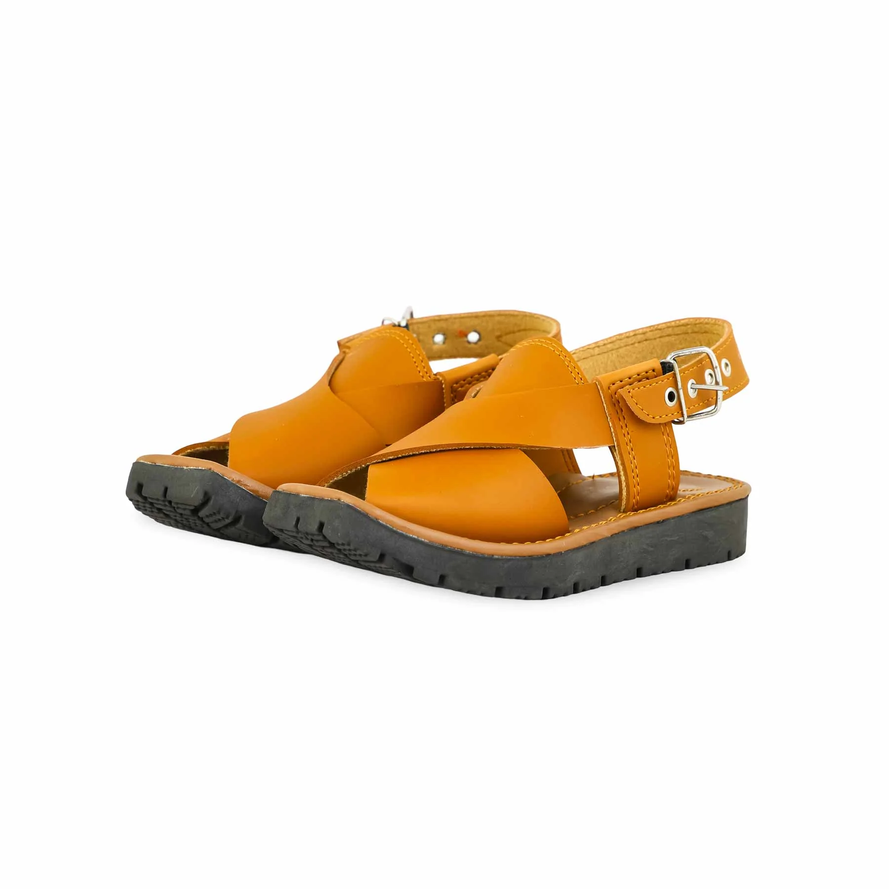 Boys Mustard Peshawari Chappal KD9958 - Image 3
