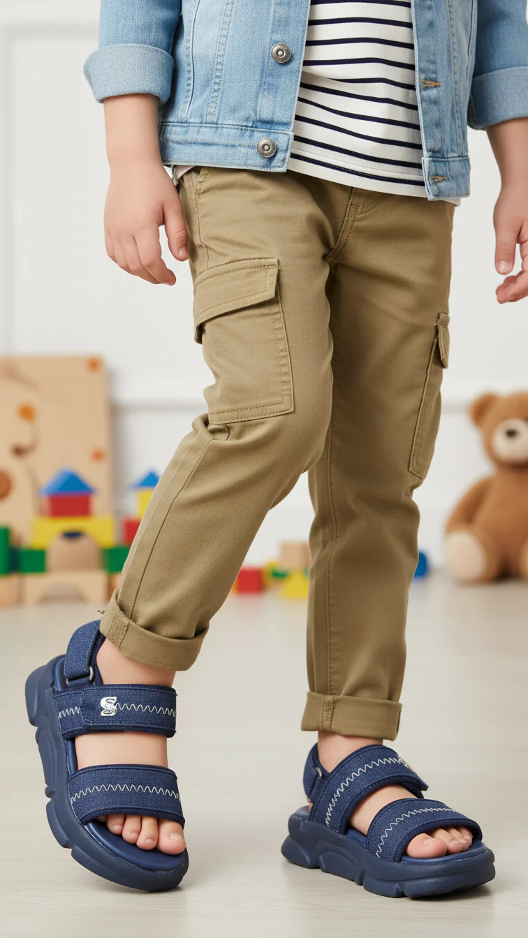 Boys Navy Casual Sandal KD4771