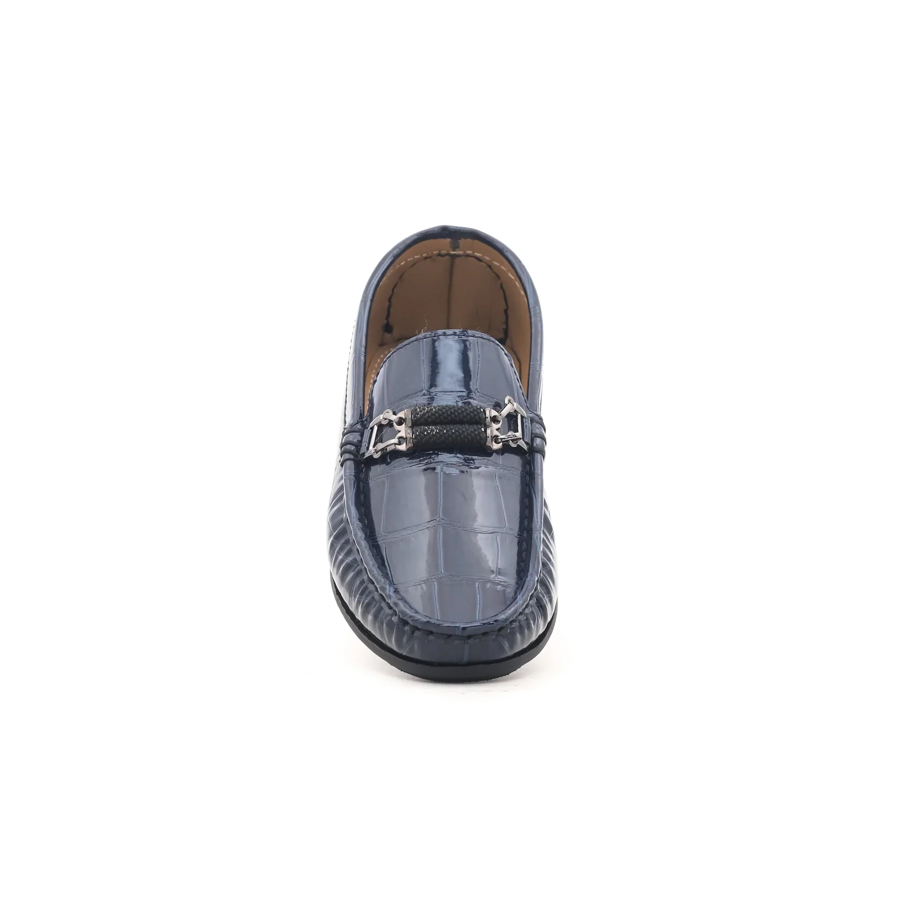 Boys Navy Formal Moccasin KD0339 - Image 3