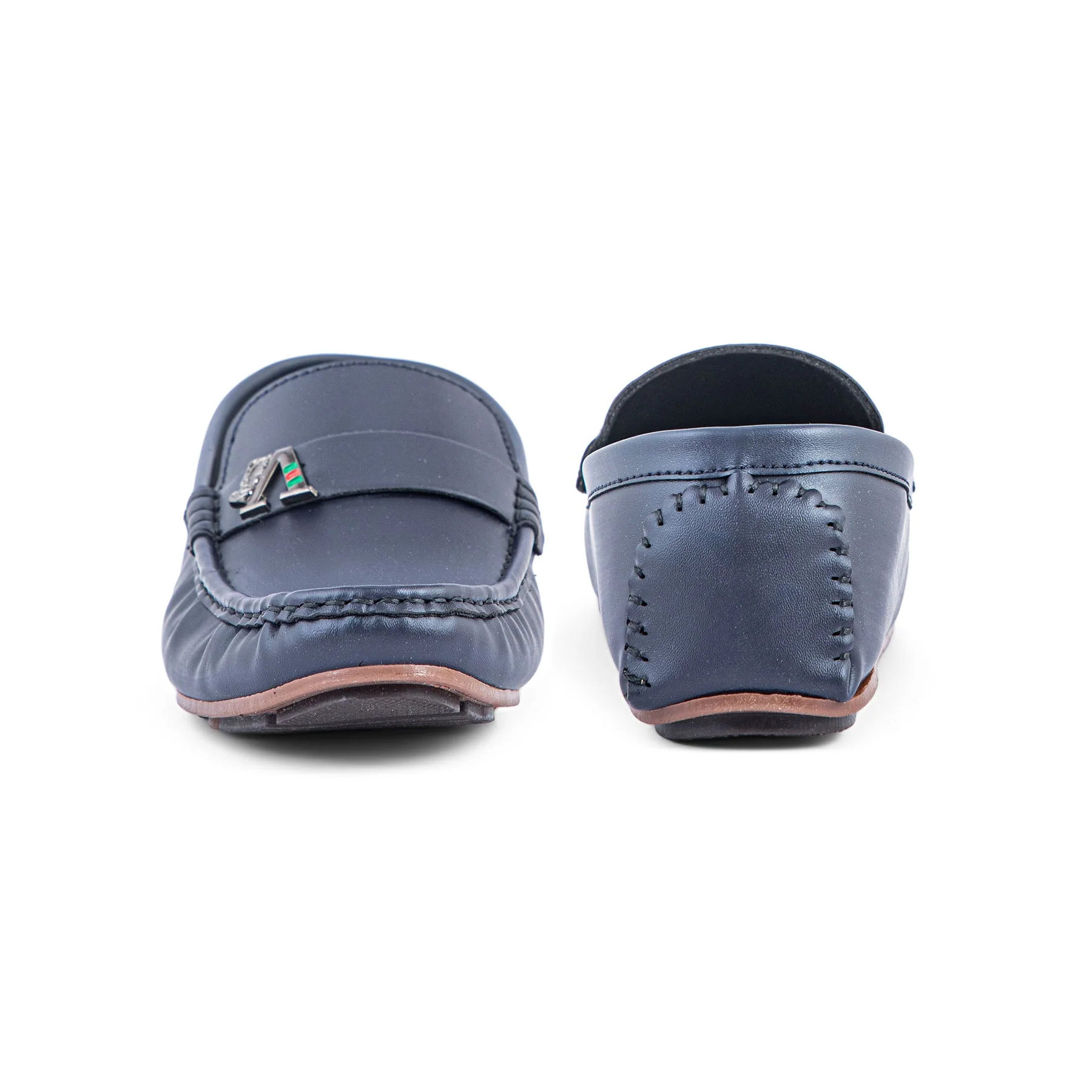 Boys Navy Formal Moccasin KD0833 - Image 3