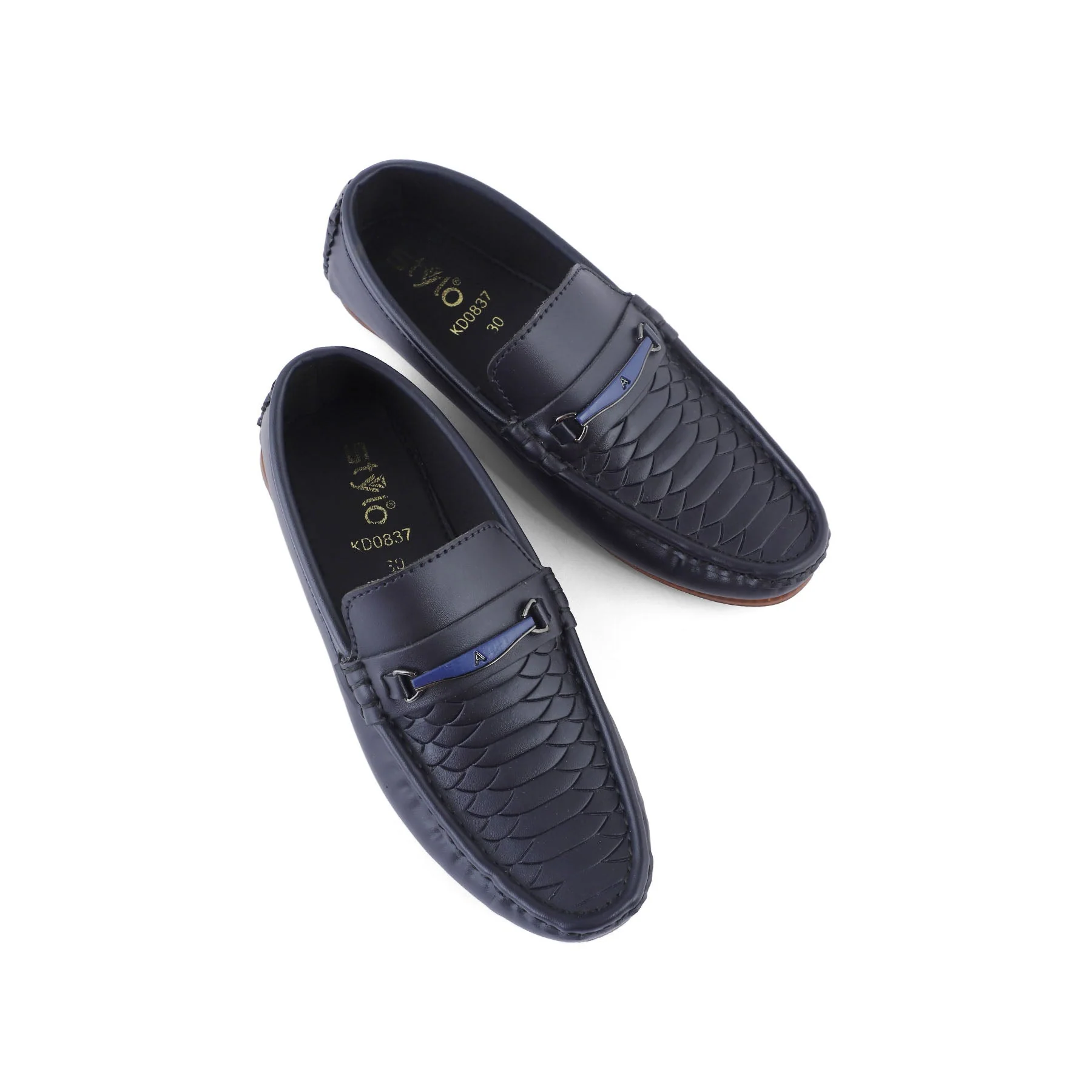Boys Navy Formal Moccasin KD0837 - Image 4