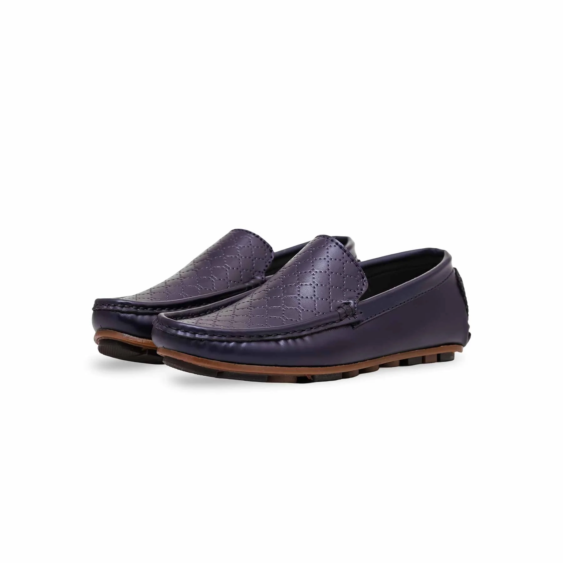 Boys Navy Formal Moccasin KD0842 - Image 2