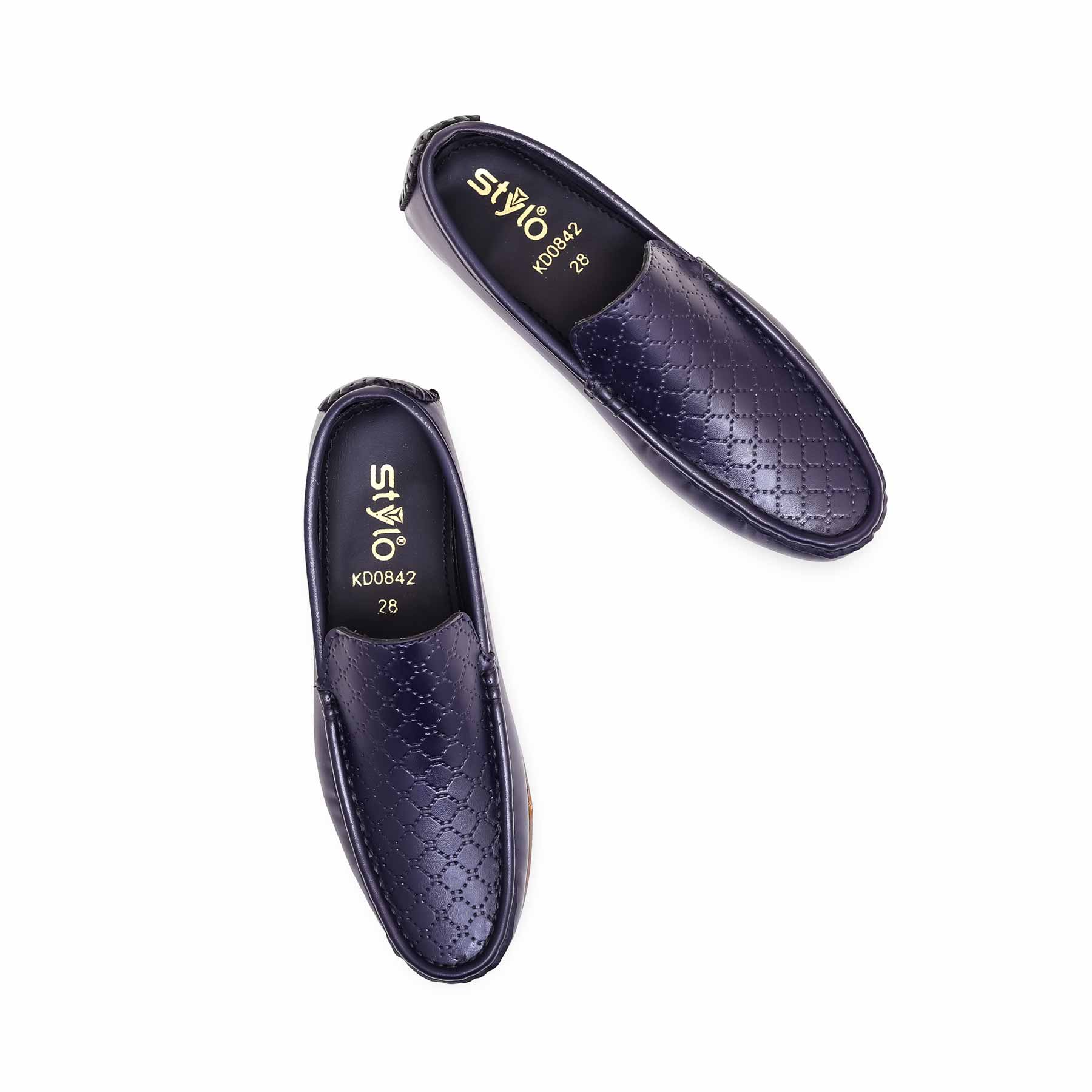 Boys Navy Formal Moccasin KD0842 - Image 4