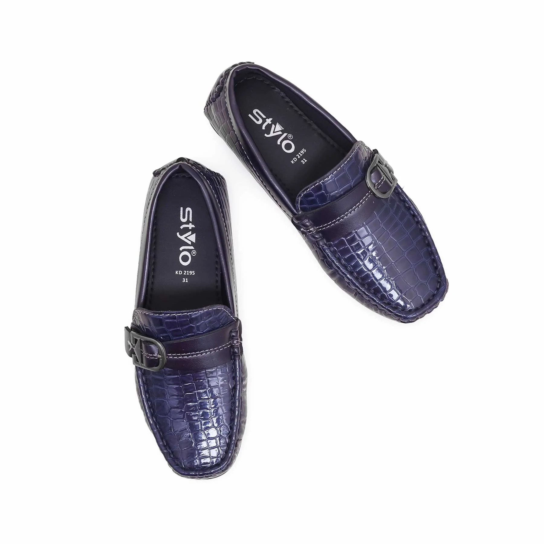 Boys Navy Formal Moccasin KD2195 - Image 5