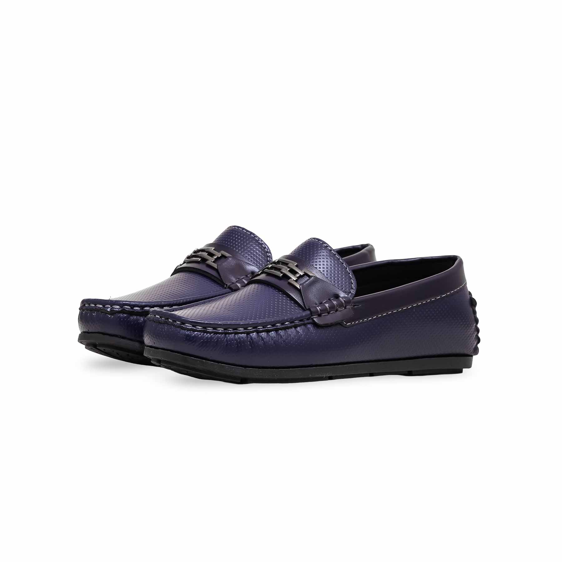 Boys Navy Formal Moccasin KD2196 - Image 2