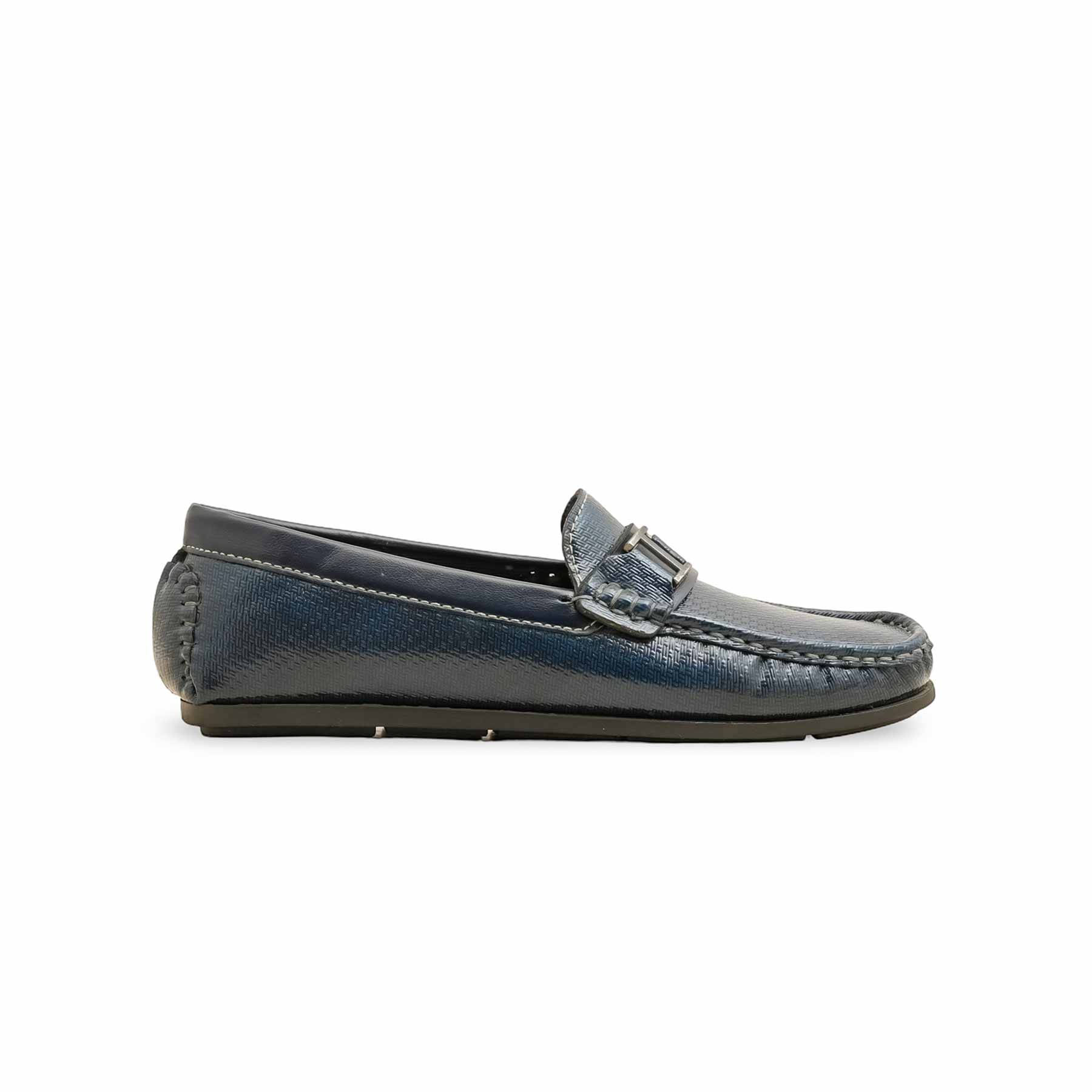 Boys Navy Formal Moccsin KD0999 - Image 2