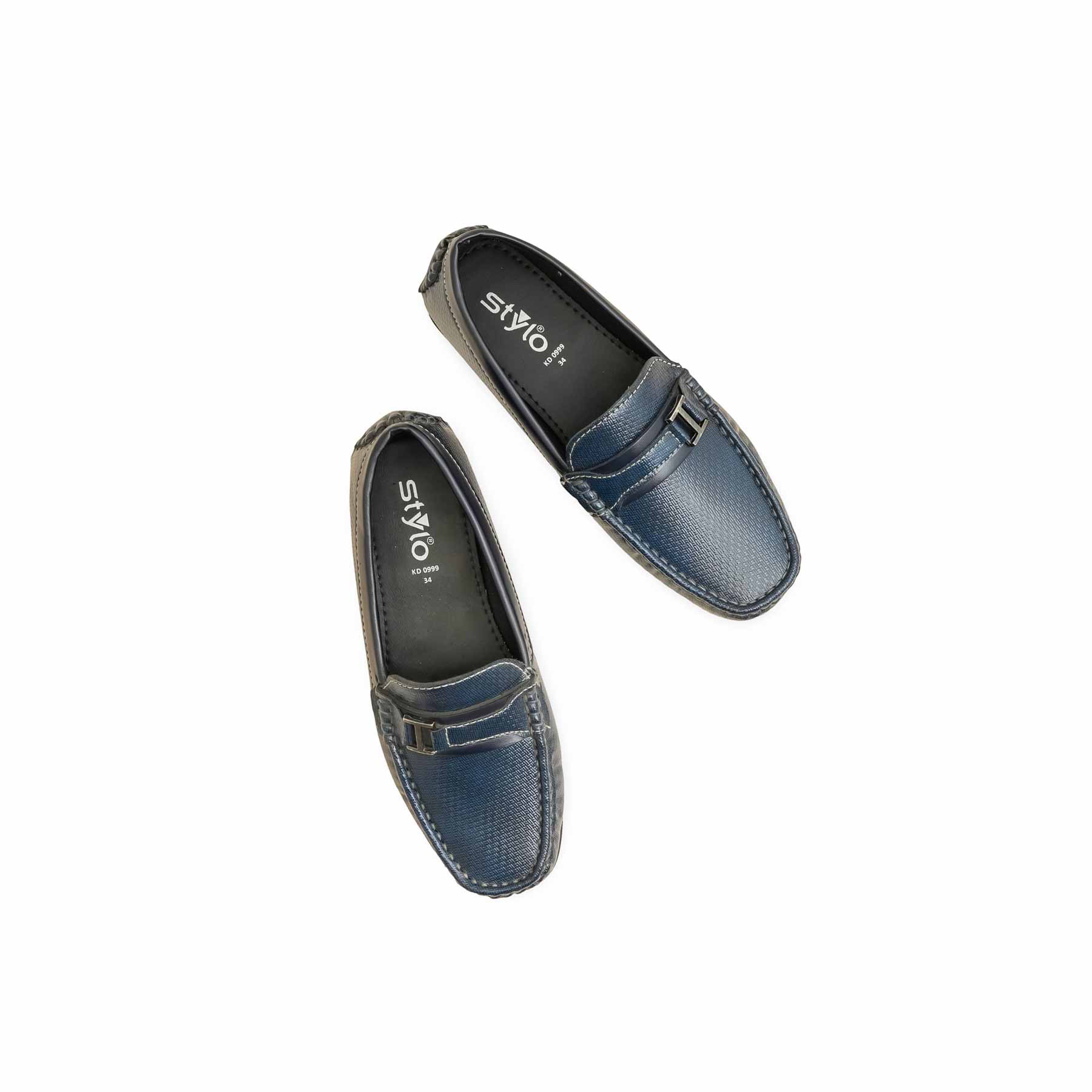 Boys Navy Formal Moccsin KD0999 - Image 5