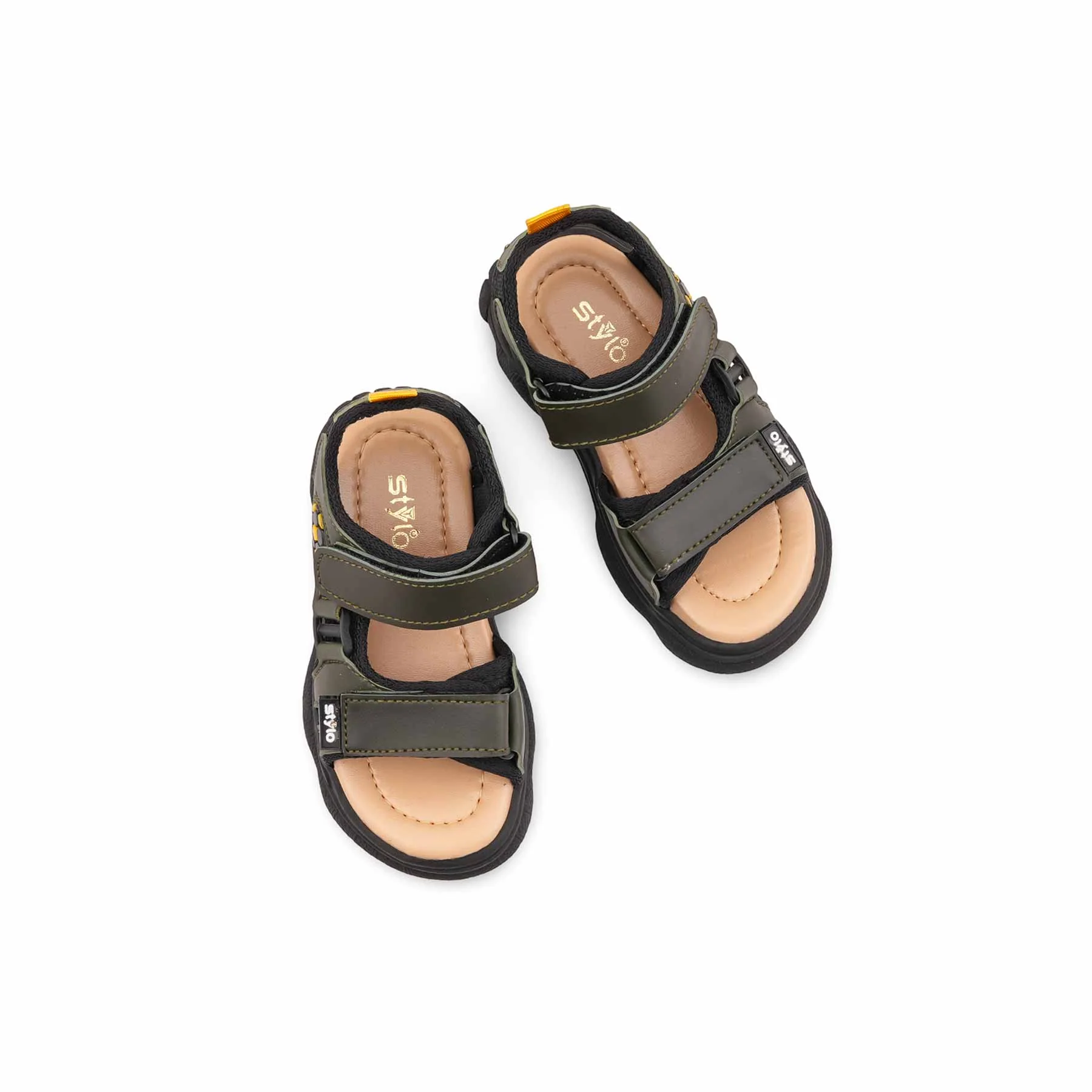 Boys Olive Casual Sandal KD4972 - Image 5