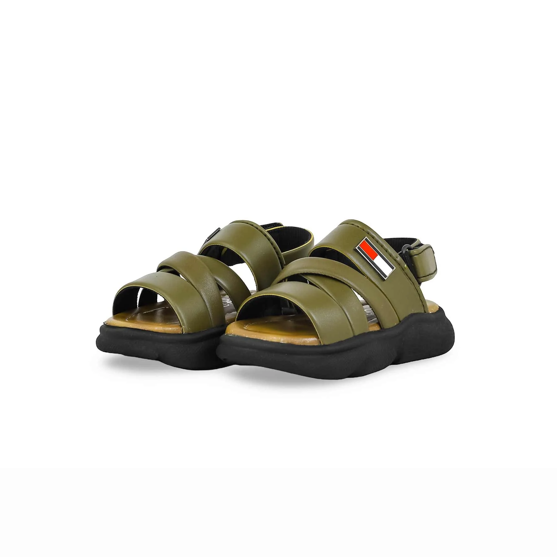 Boys Olive Formal Sandal KD4730 - Image 3