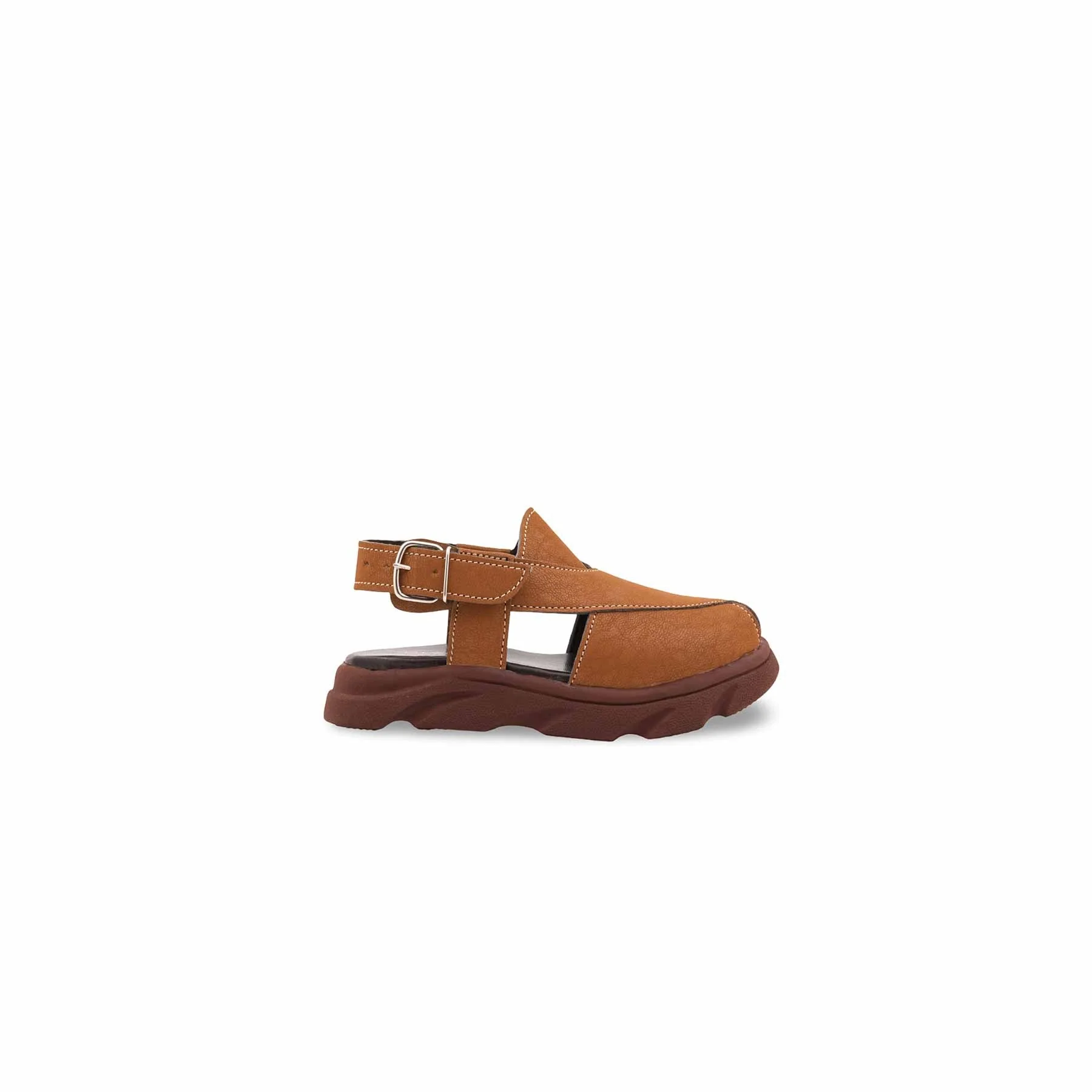 Boys Olive Peshawari Chappal KD4957 - Image 2