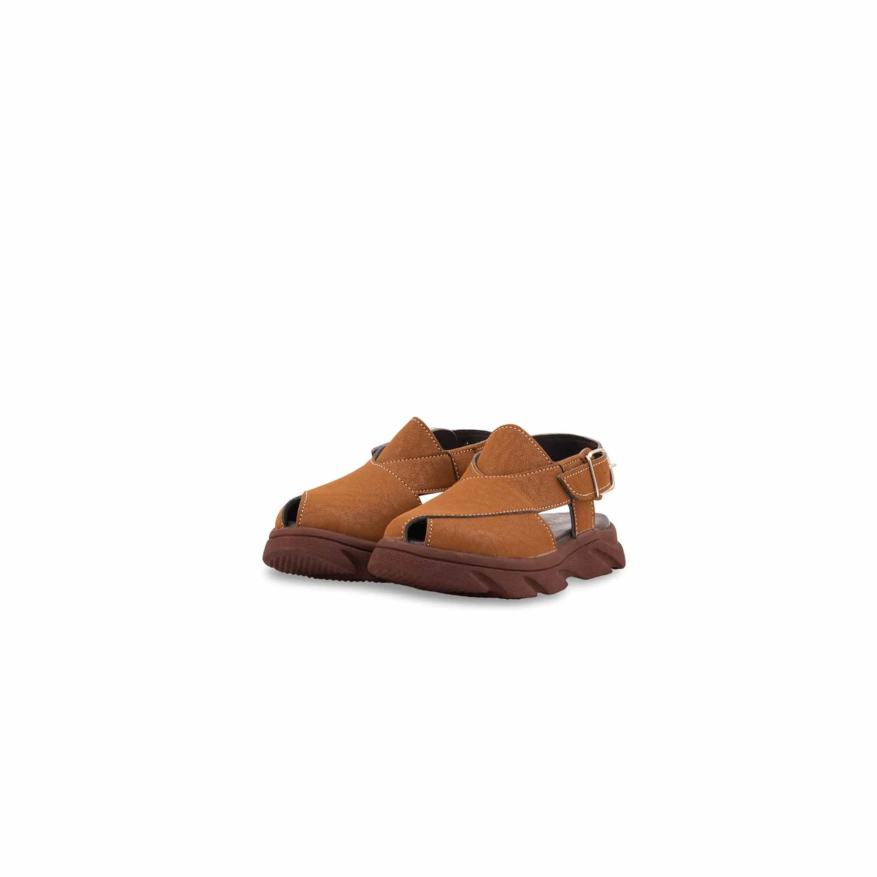 Boys Olive Peshawari Chappal KD4957 - Image 3