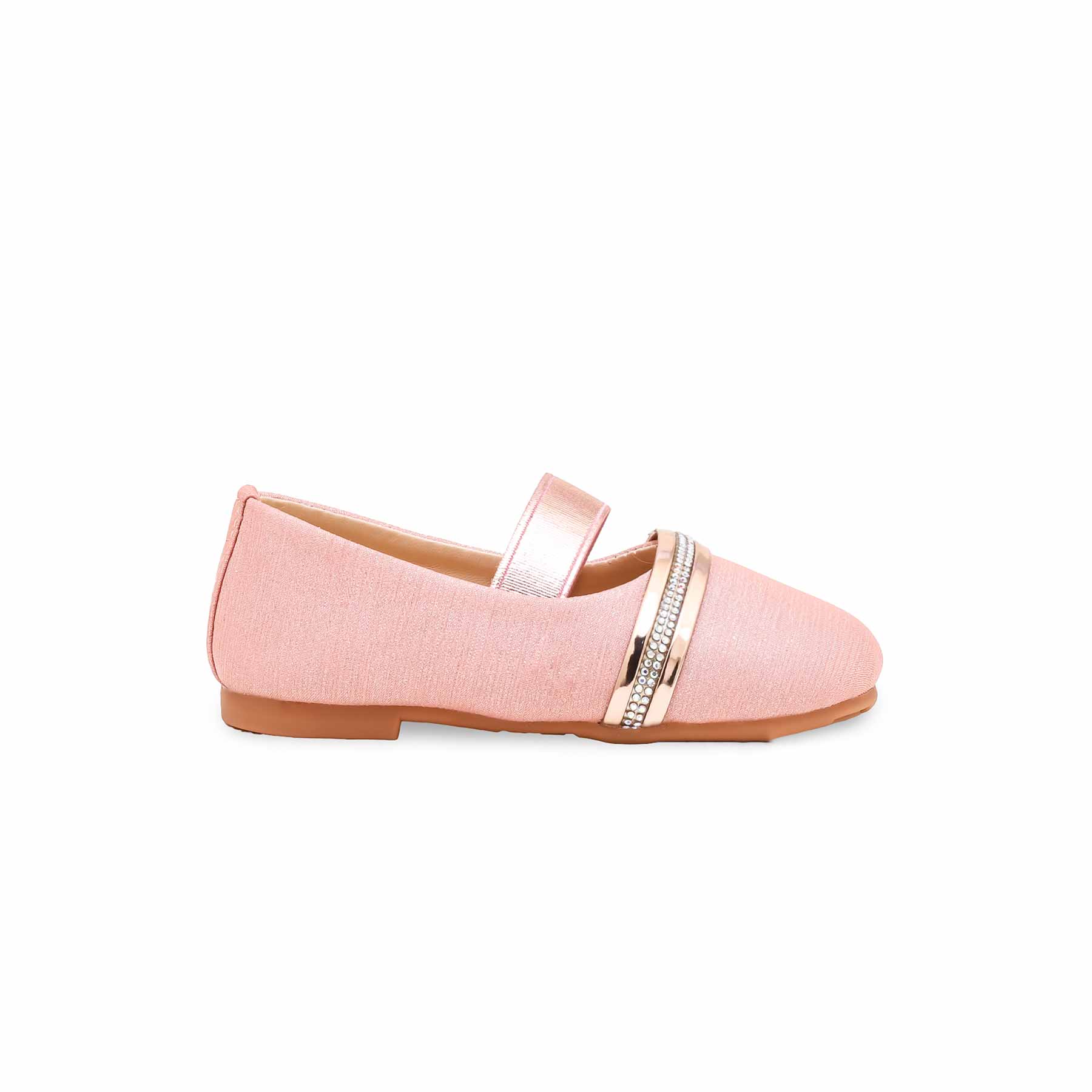 Girls Peach Casual Pumps KD2265 - Image 2