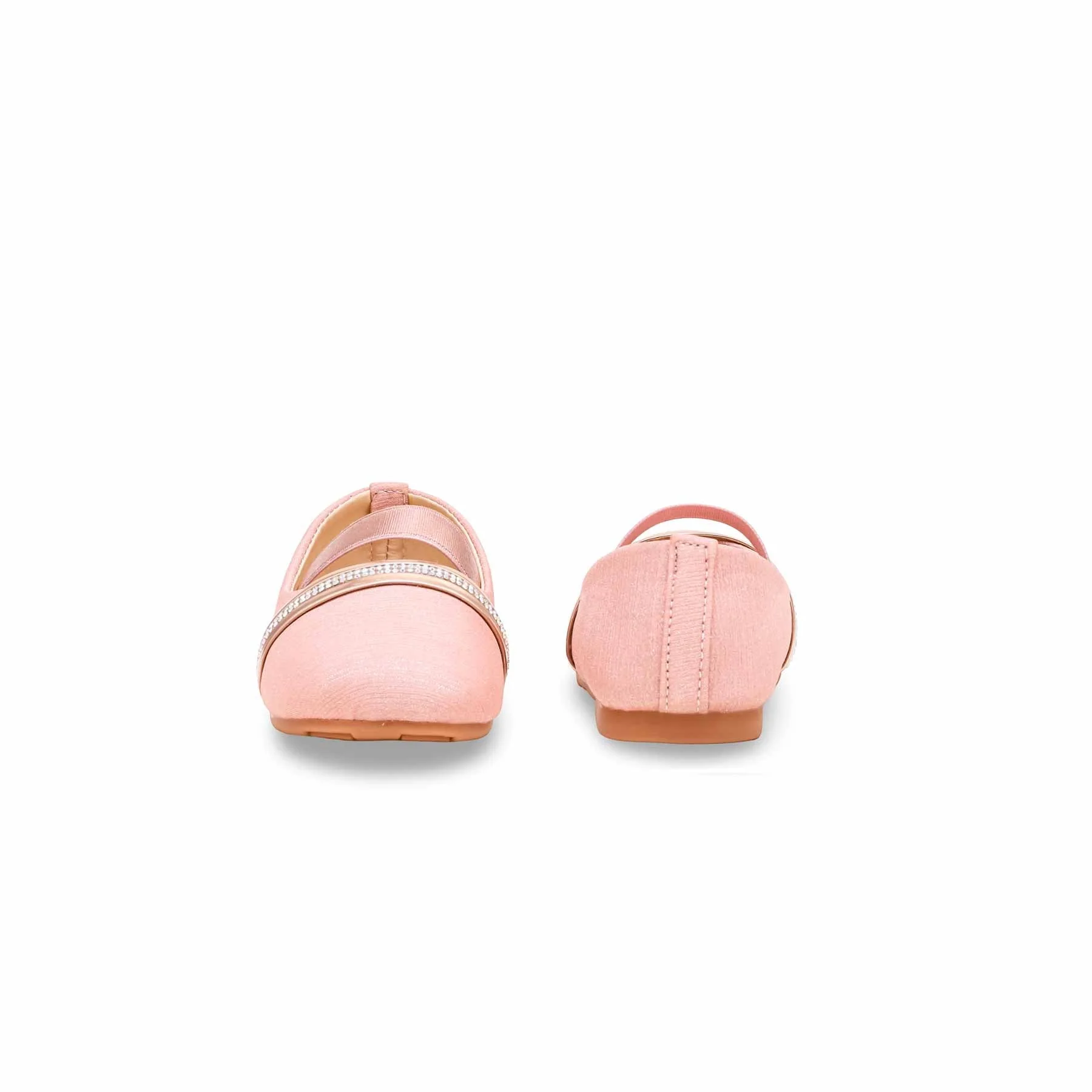 Girls Peach Casual Pumps KD2265 - Image 4