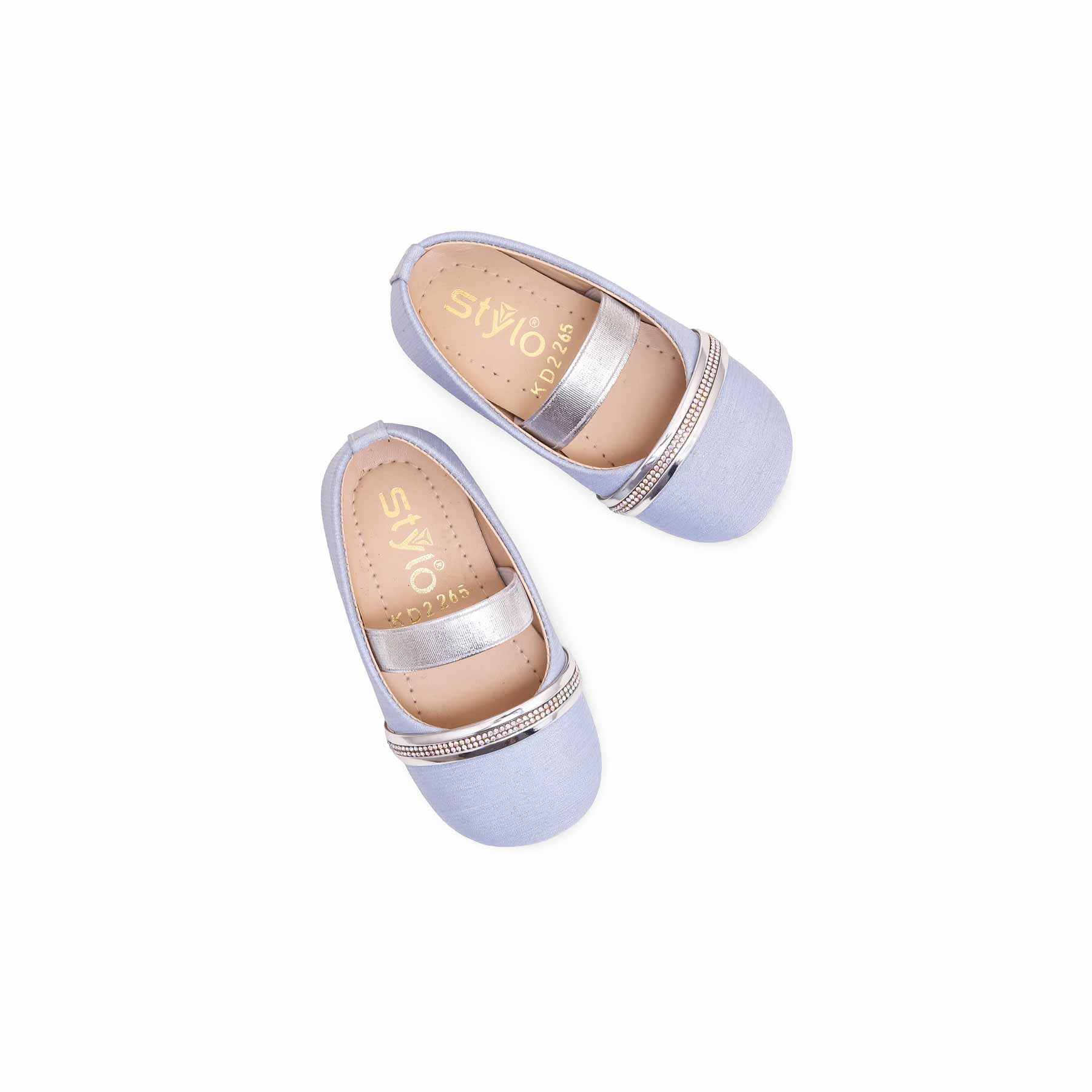 Girls Sky Blue Casual Pumps KD2265 - Image 5