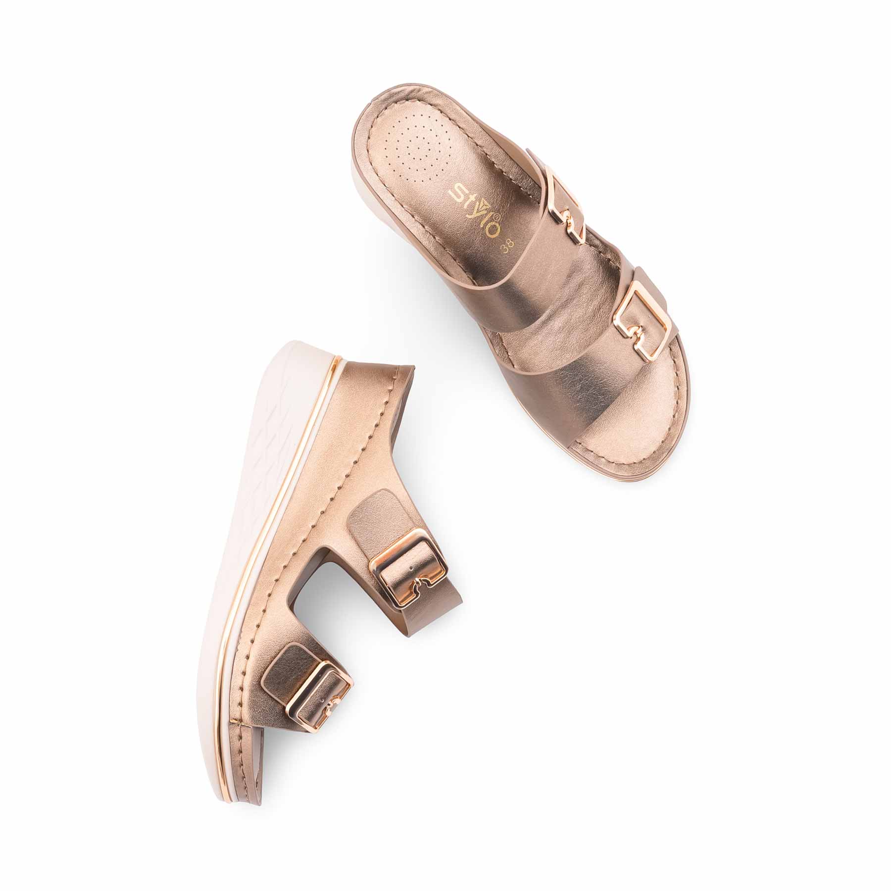 Bronze Formal Women Slipper PU0732 - Image 5