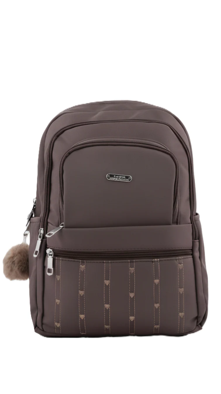 Brown Casual Back Pack For Women P47472 - Image 3