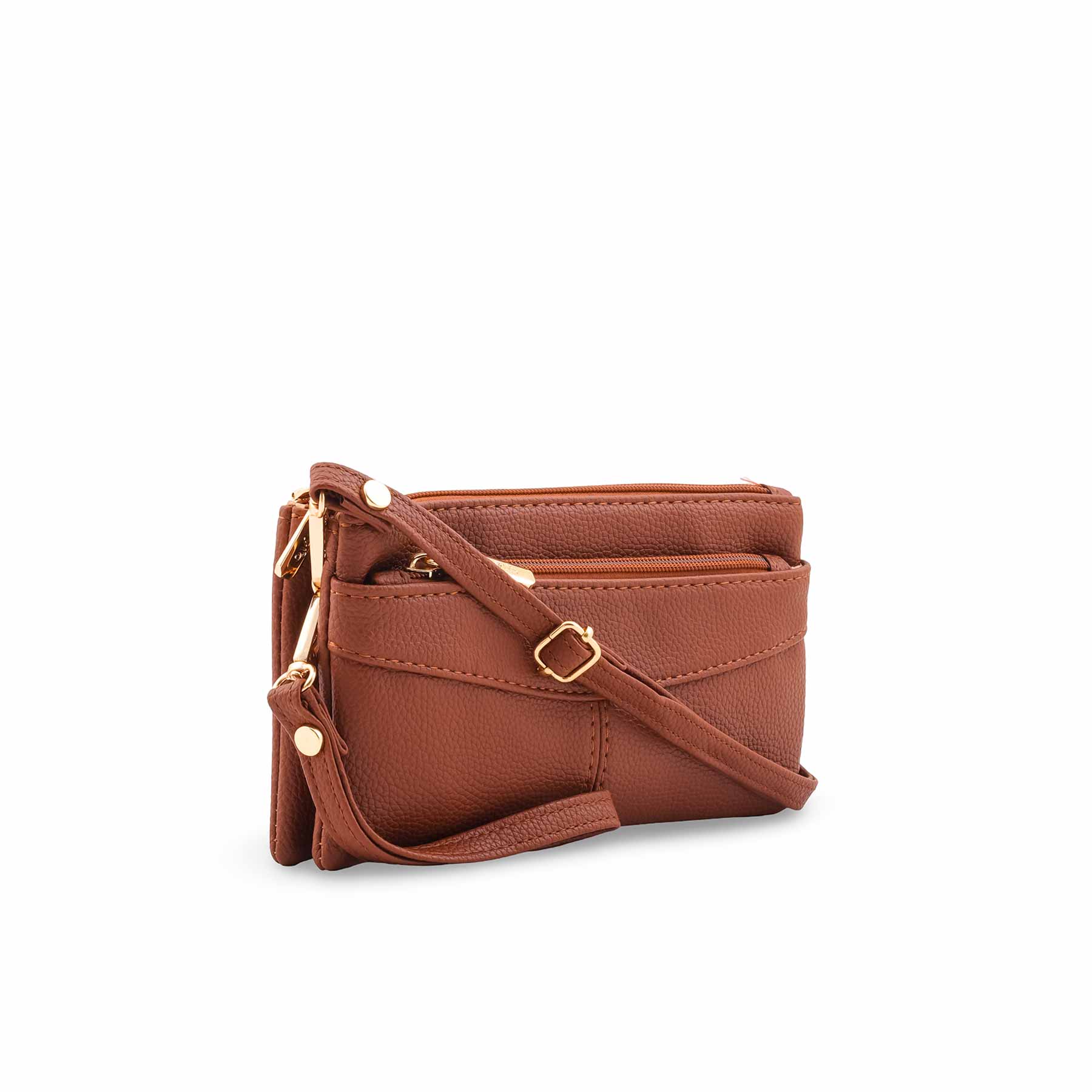Brown Casual Pouch For Ladies P97690 - Image 3