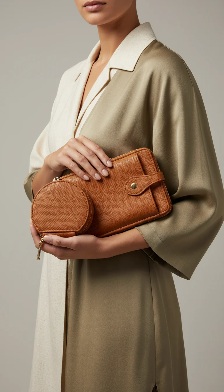 Brown Casual Pouch For Ladies P97698