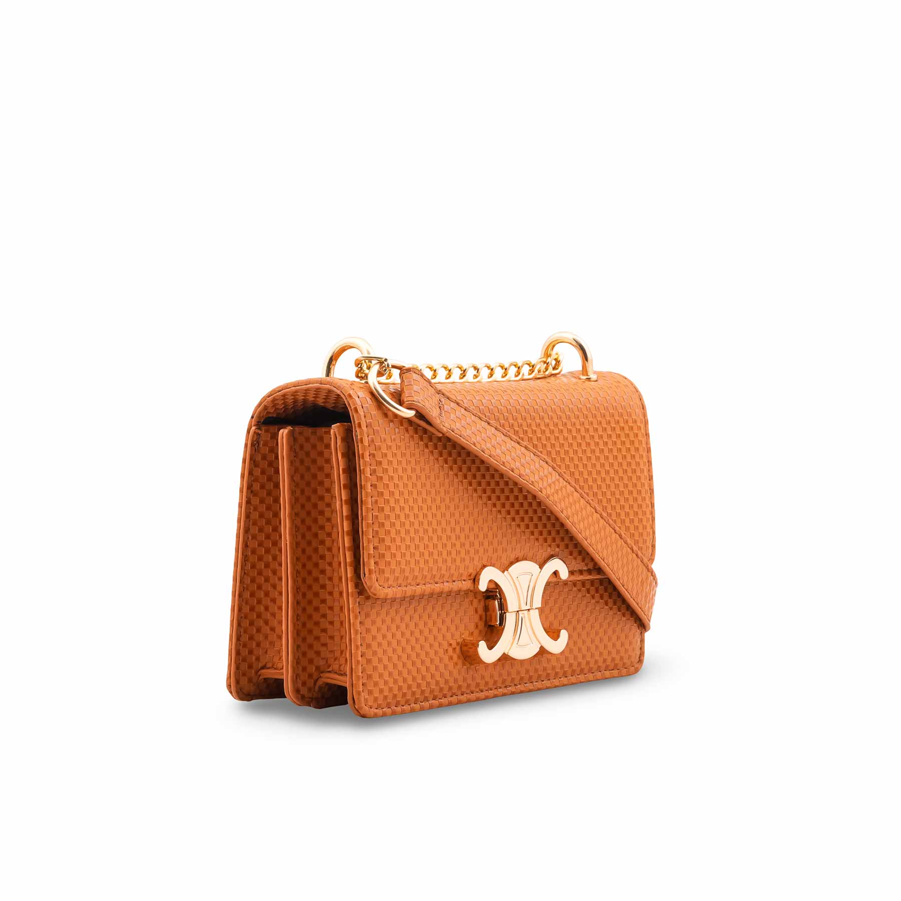 Brown Casual Shoulder Bag For Ladies P55743 - Image 3