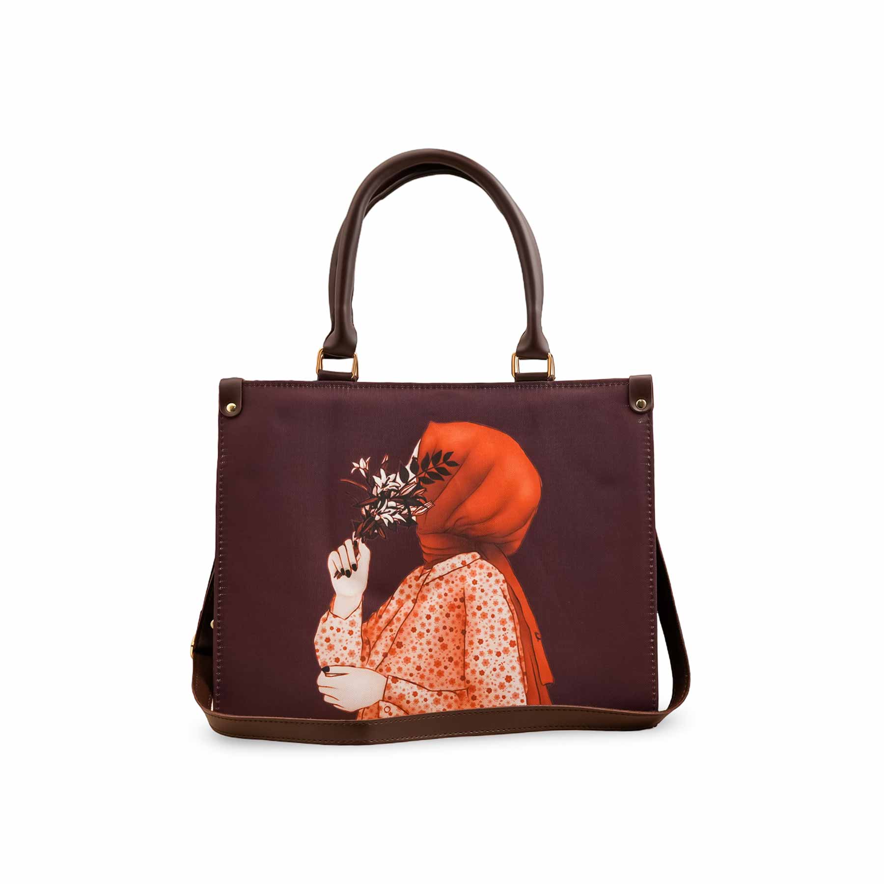 Brown Casual Shoulder Bag For Women P56257 - Image 4