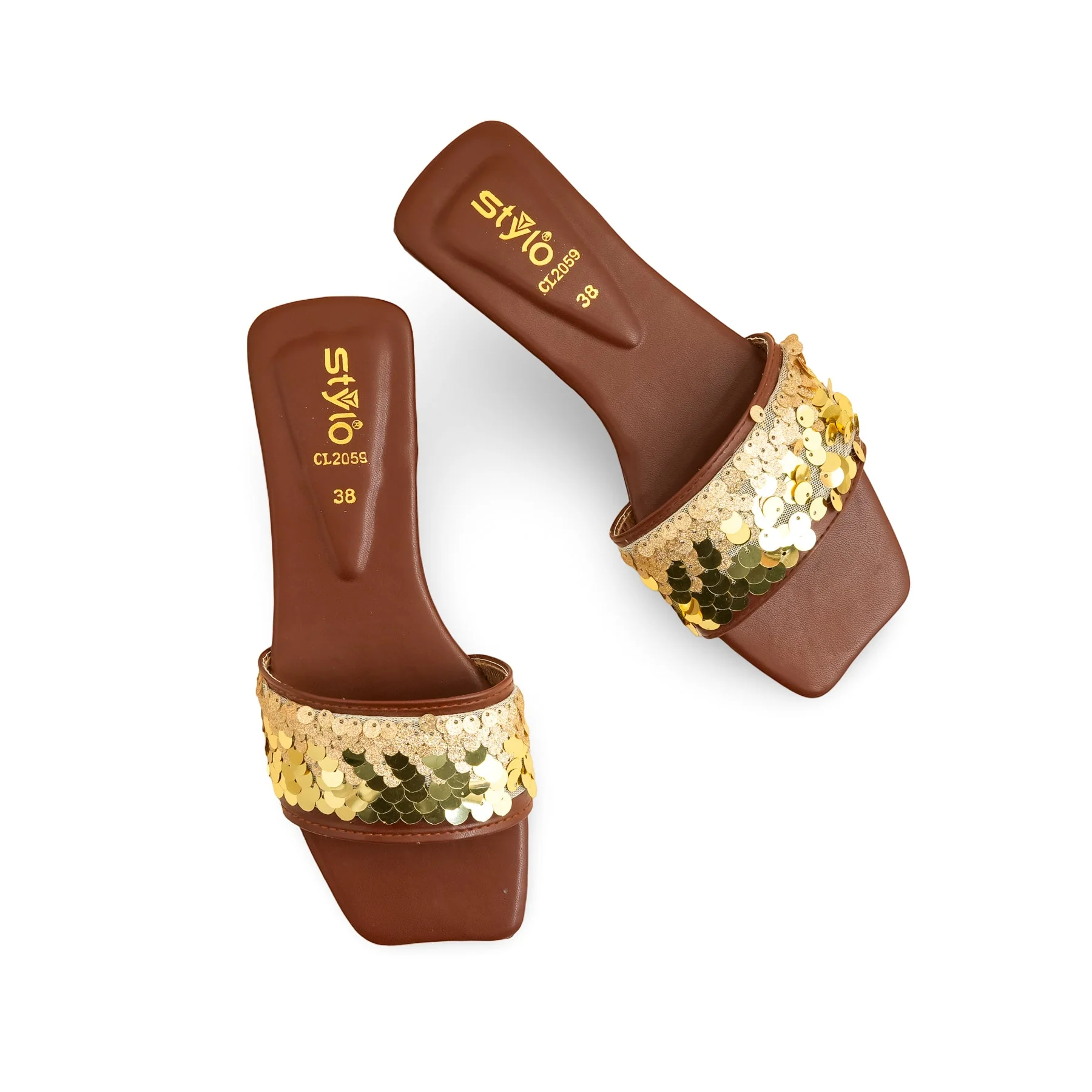 Brown Casual Slipper For Ladies CL2059 - Image 5