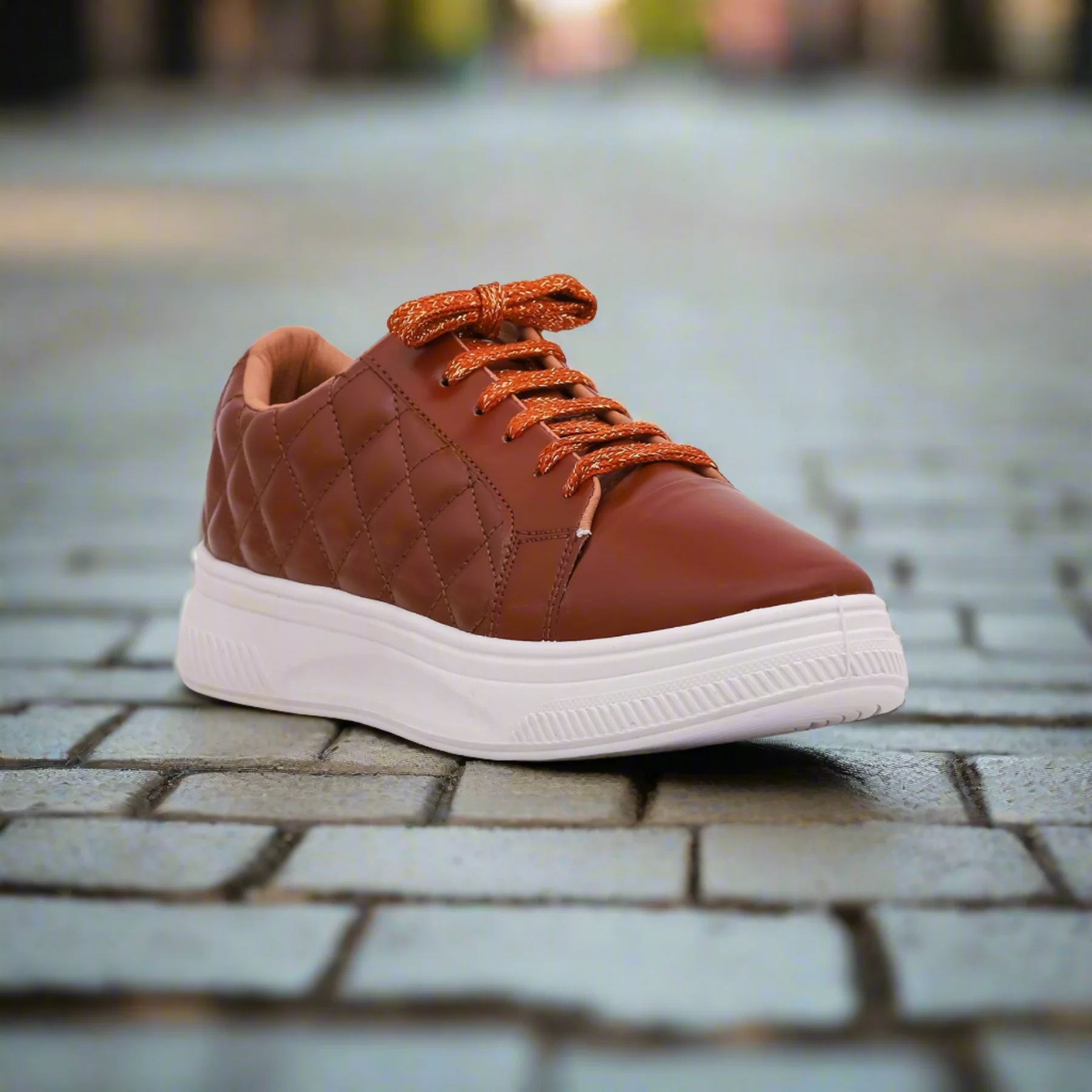 Women Brown Casual Sneaker AT7304 - Image 4