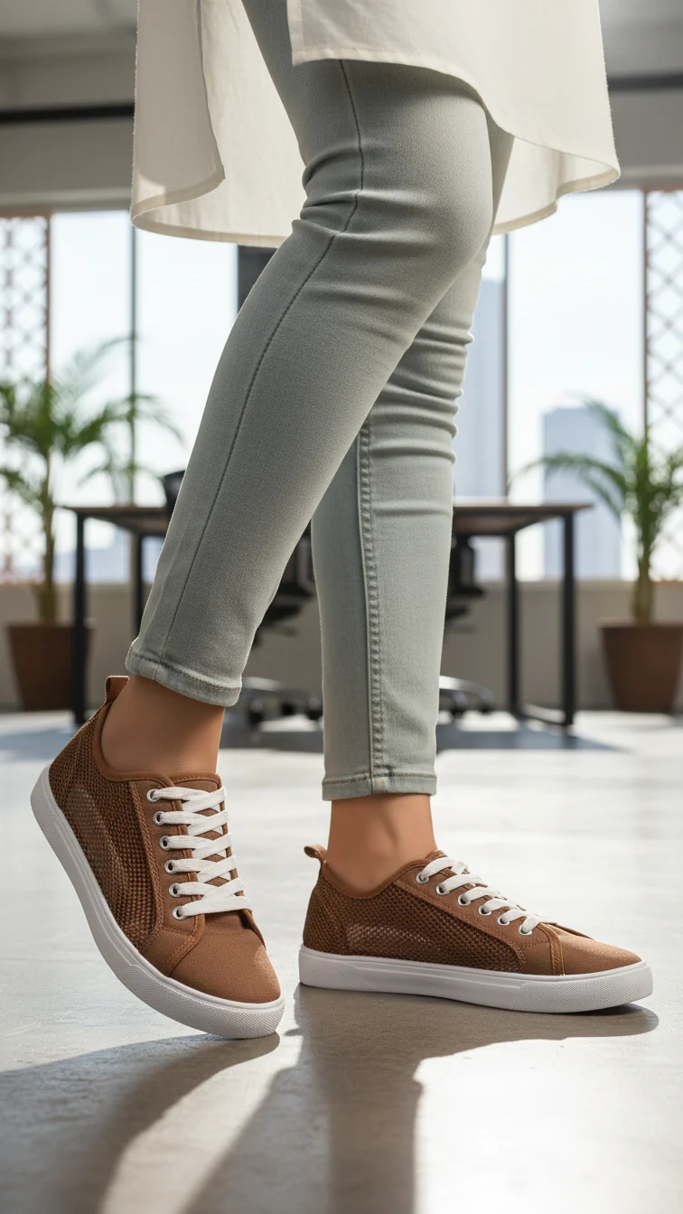 Brown Casual Sneaker for Ladies AT7477 - Image 2