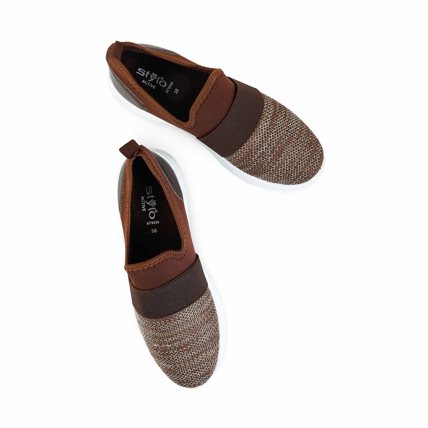 Brown Casual Sneaker For Women AT9098 - Image 6