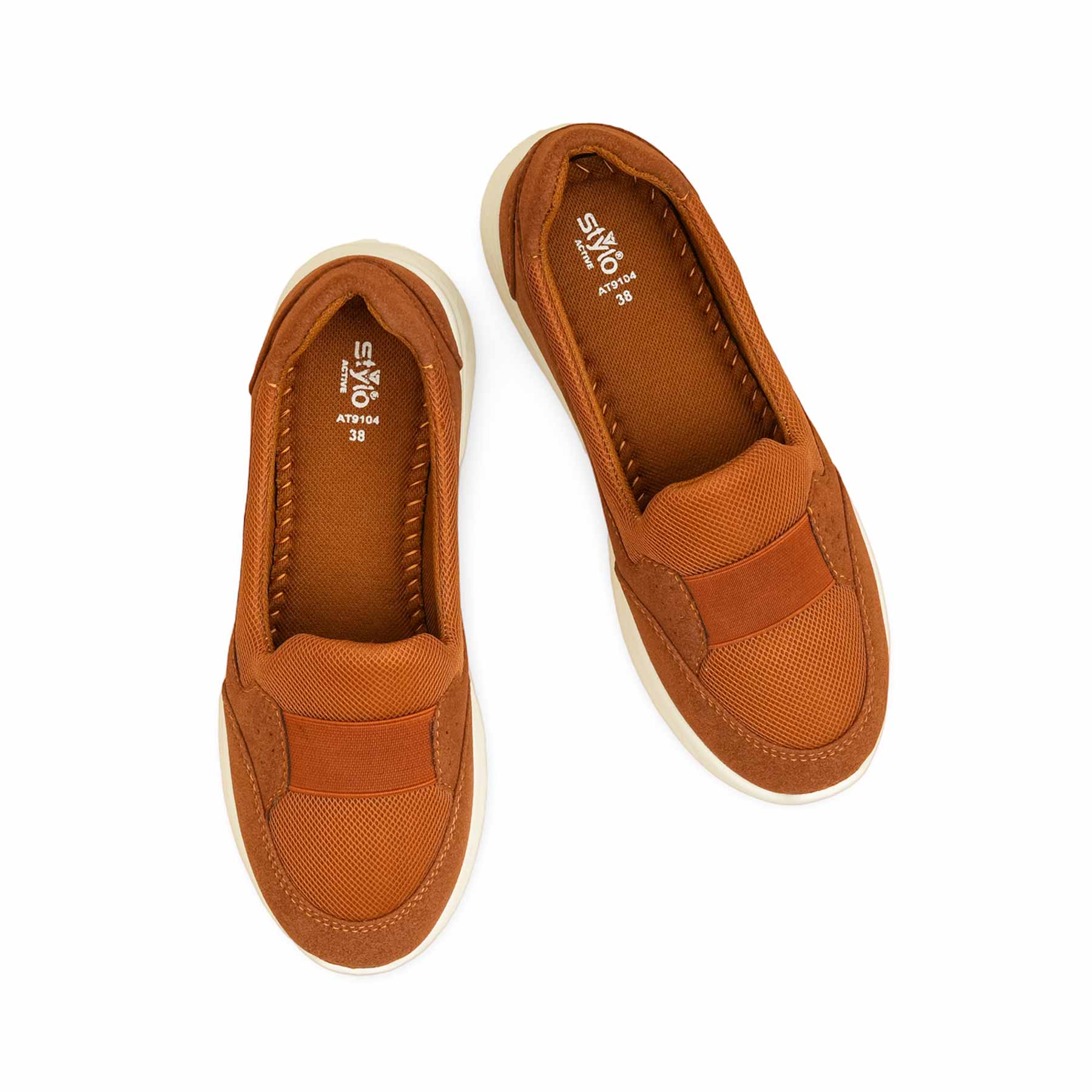 Brown Casual Sneaker For Women AT9104 - Image 5