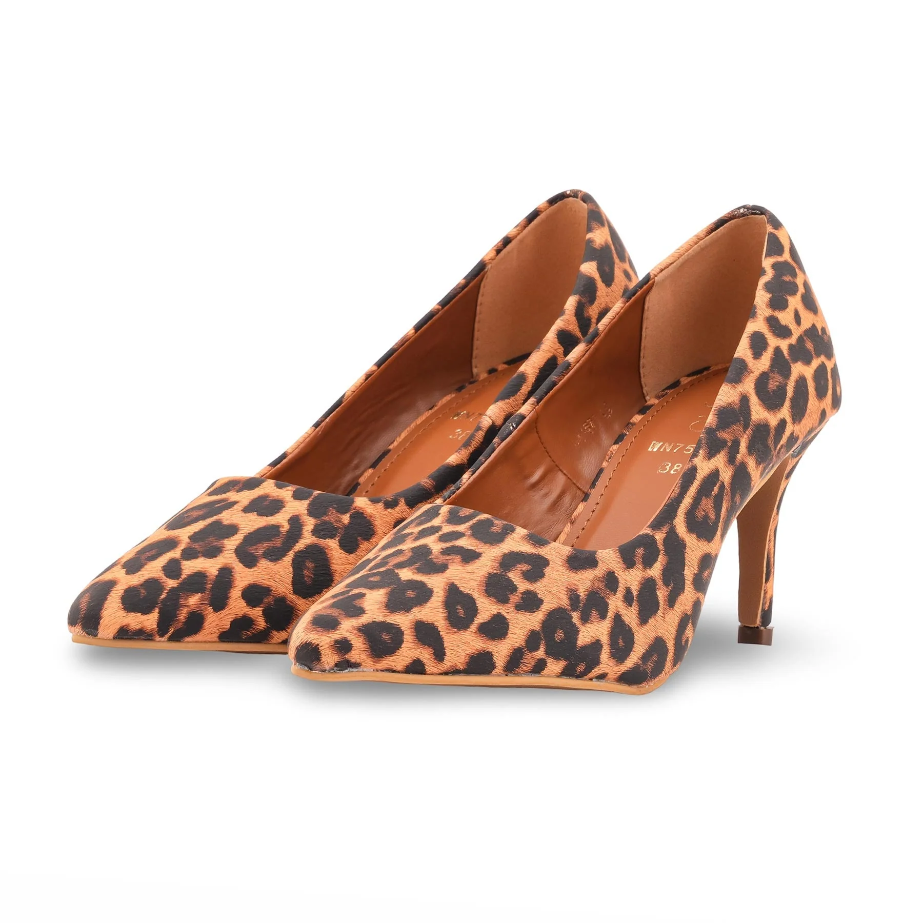 Brown Court Shoes For Women WN7577 - Image 3