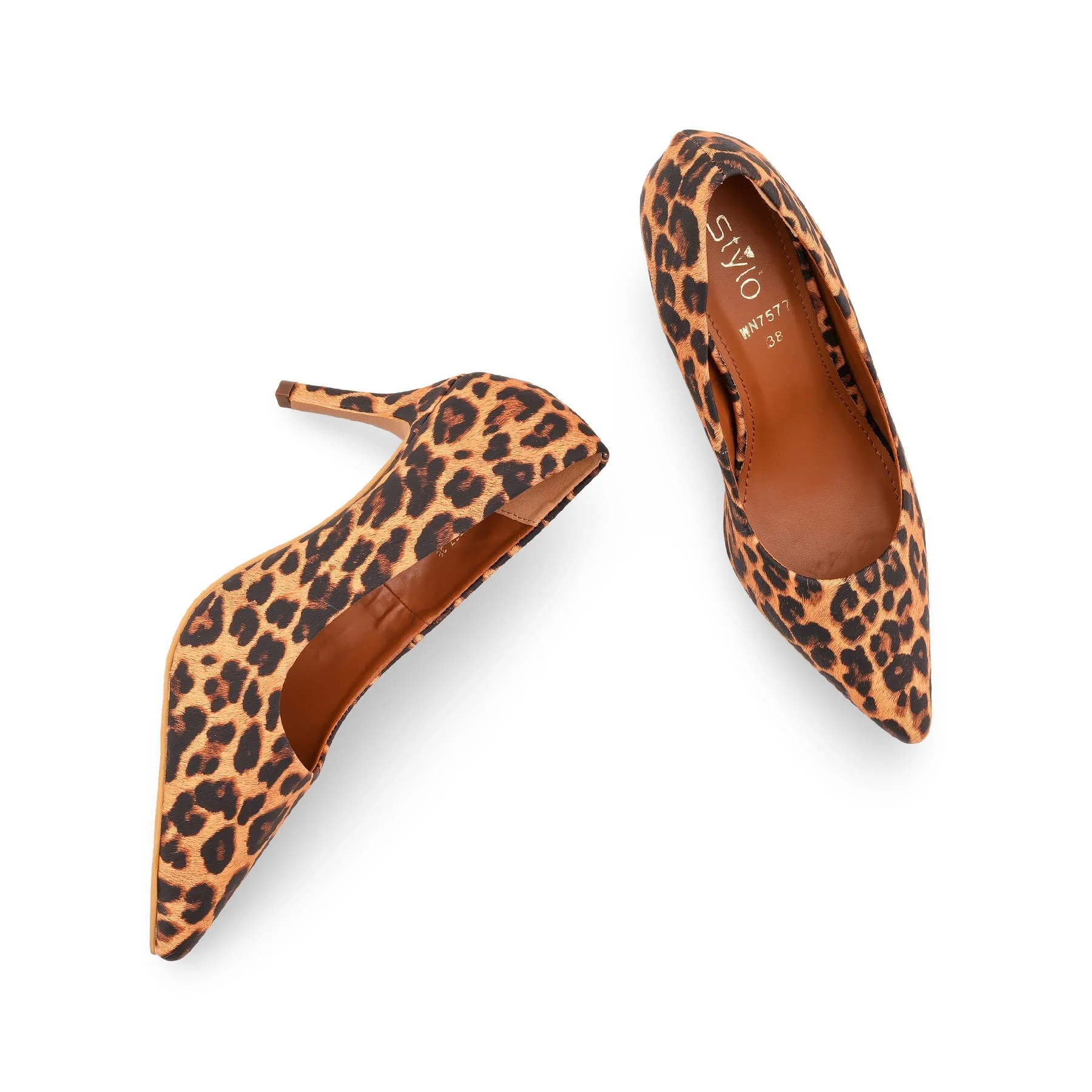 Brown Court Shoes For Women WN7577 - Image 5