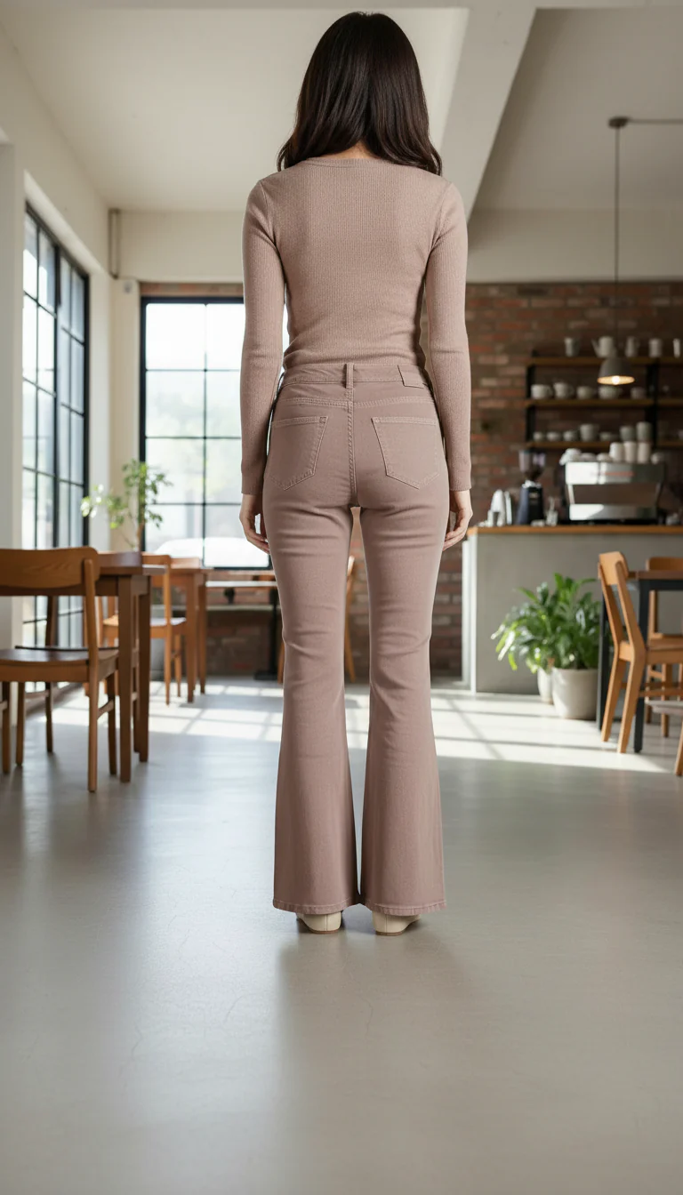 Brown Denim Pant PP6085 - Image 2