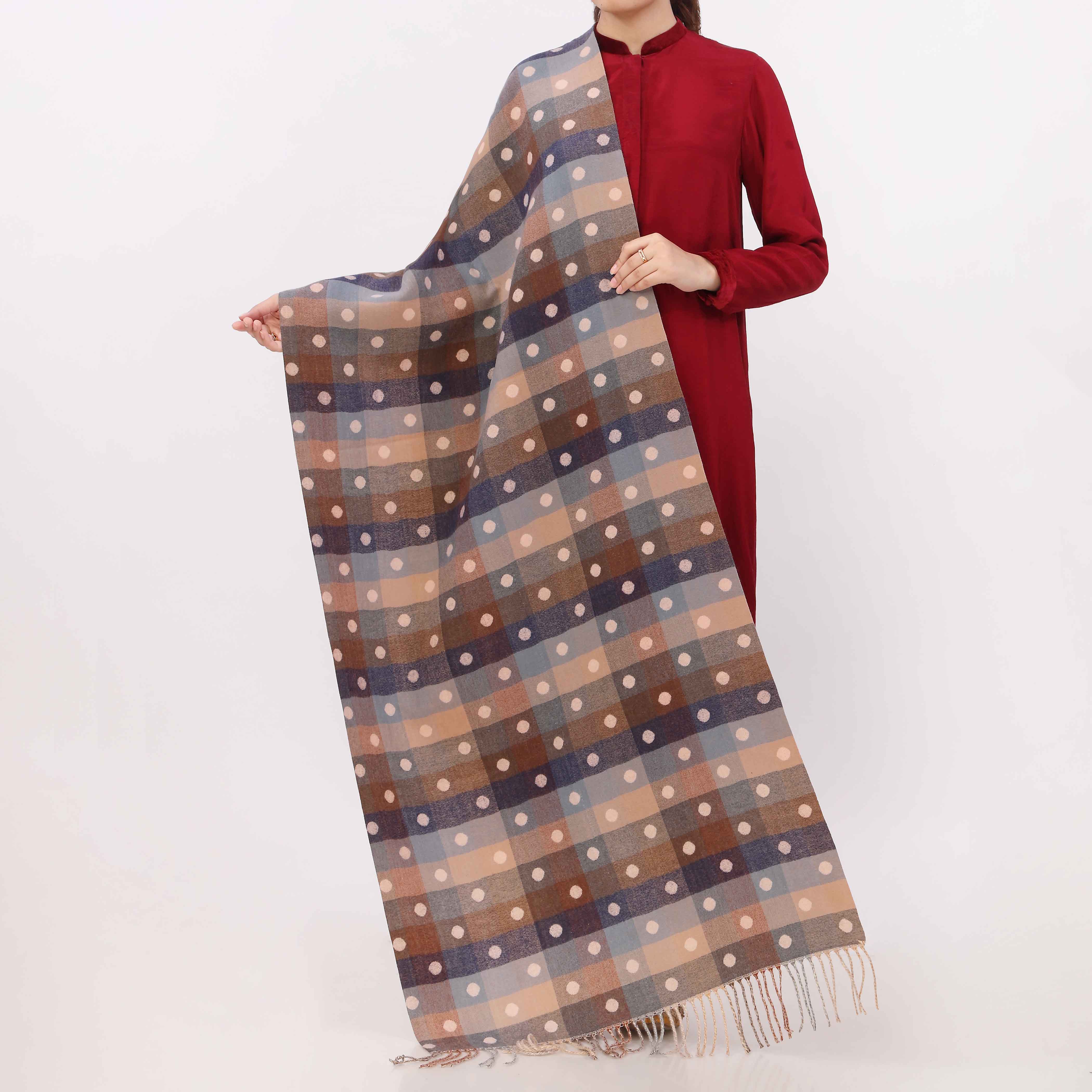Brown Double Side Wearing Stole PW5810 - Image 2