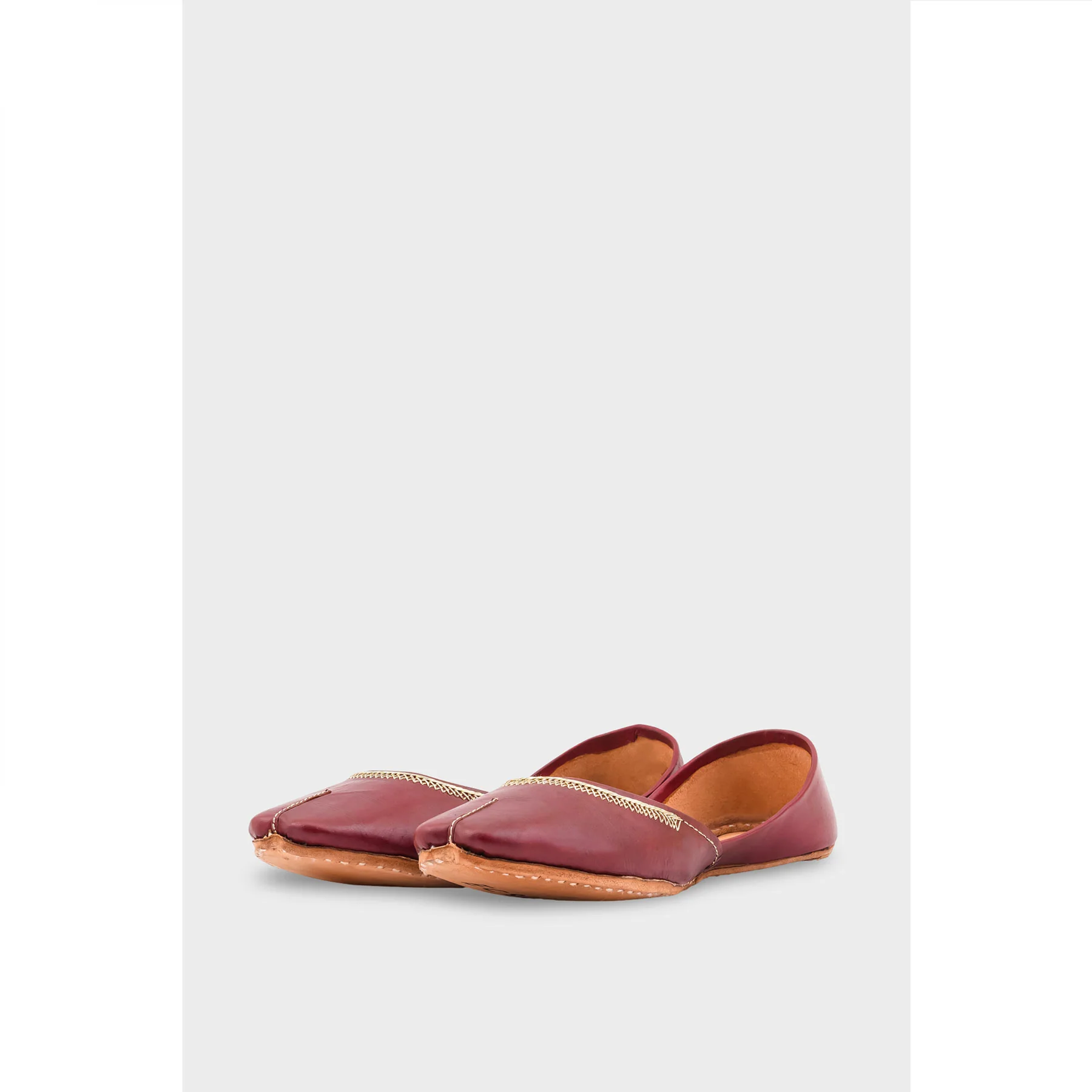 Brown Leather Khussa EC8657 - Image 3