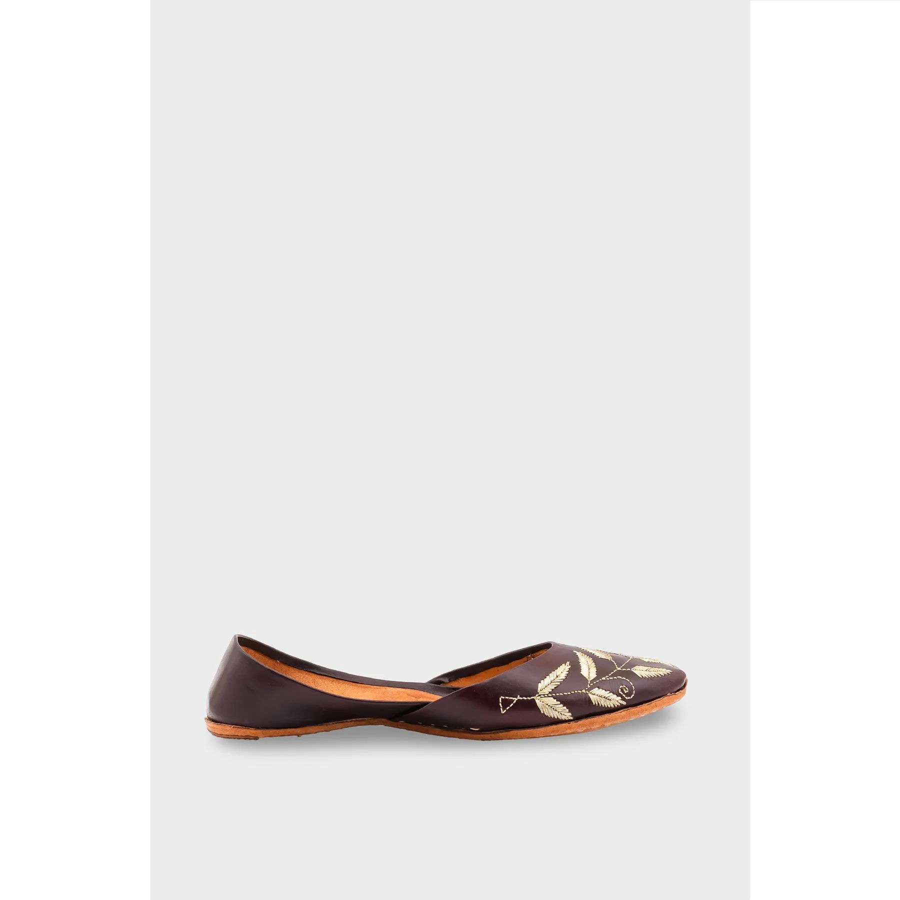 Brown Leather Khussa EC8658 - Image 2