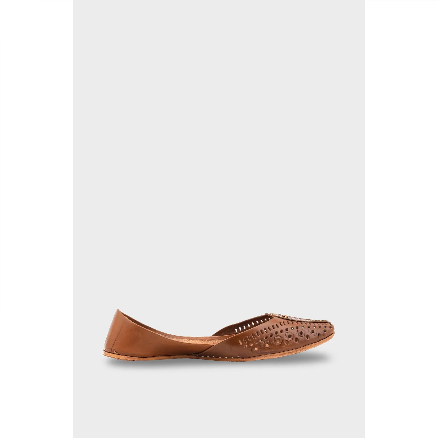 Brown Leather Khussa EC8666 - Image 2