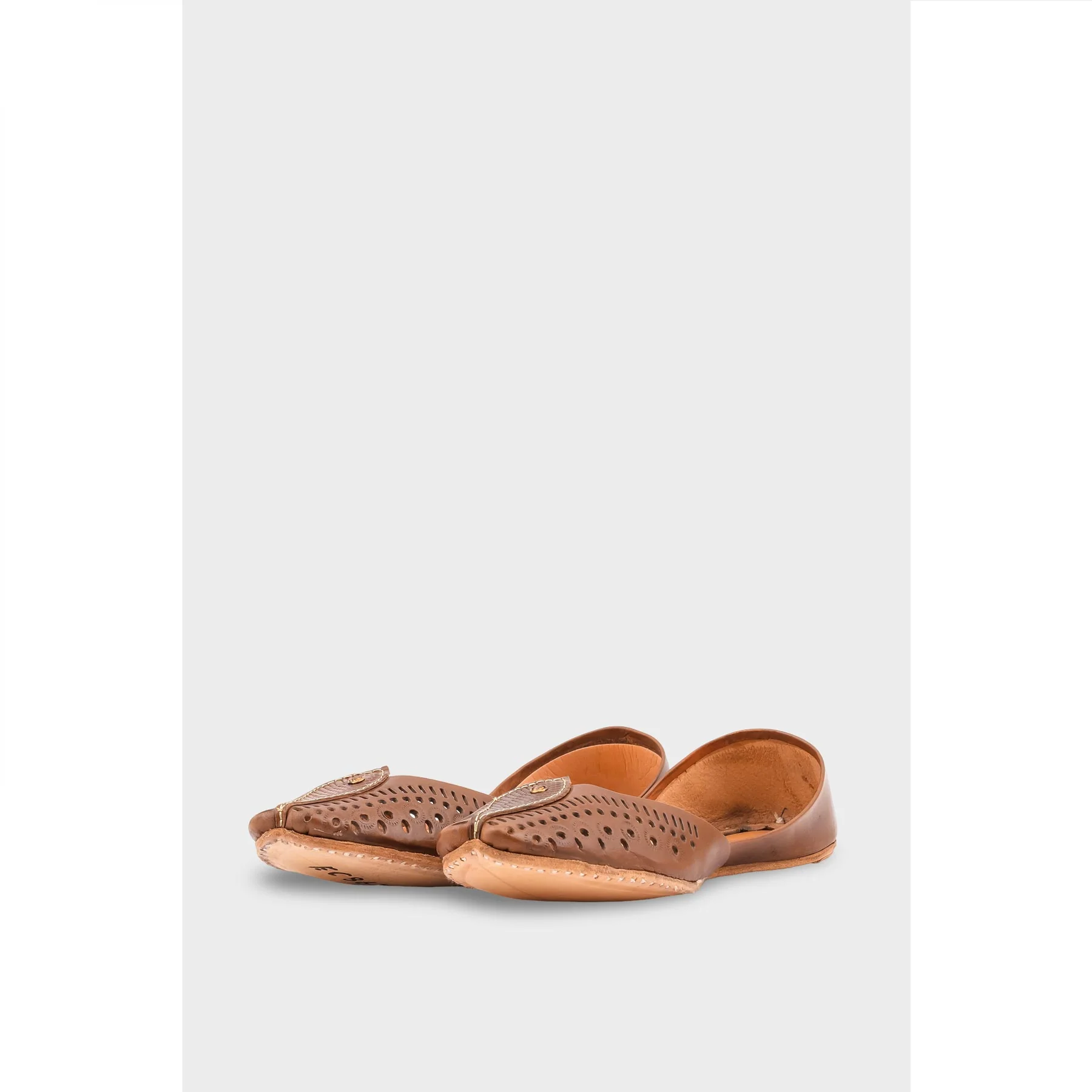 Brown Leather Khussa EC8666 - Image 3