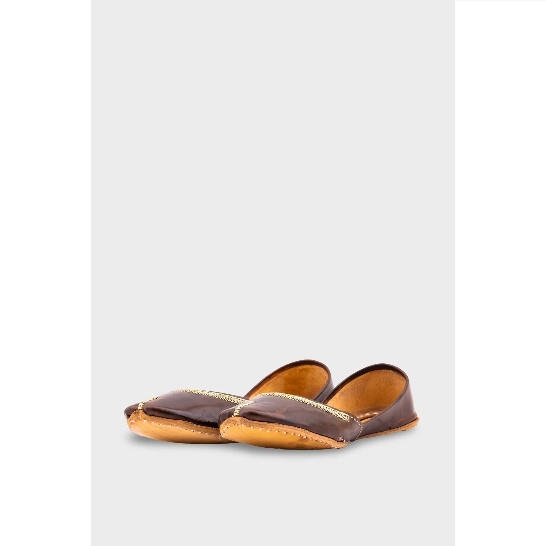 Brown Leather Khussa EC8667 - Image 3