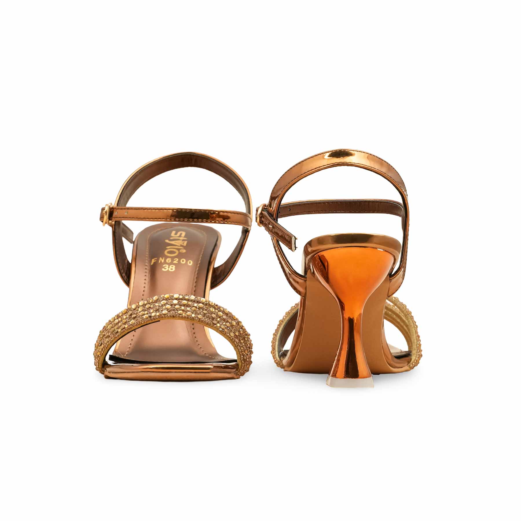 Brown Fancy Sandal For Women FN6200 - Image 4