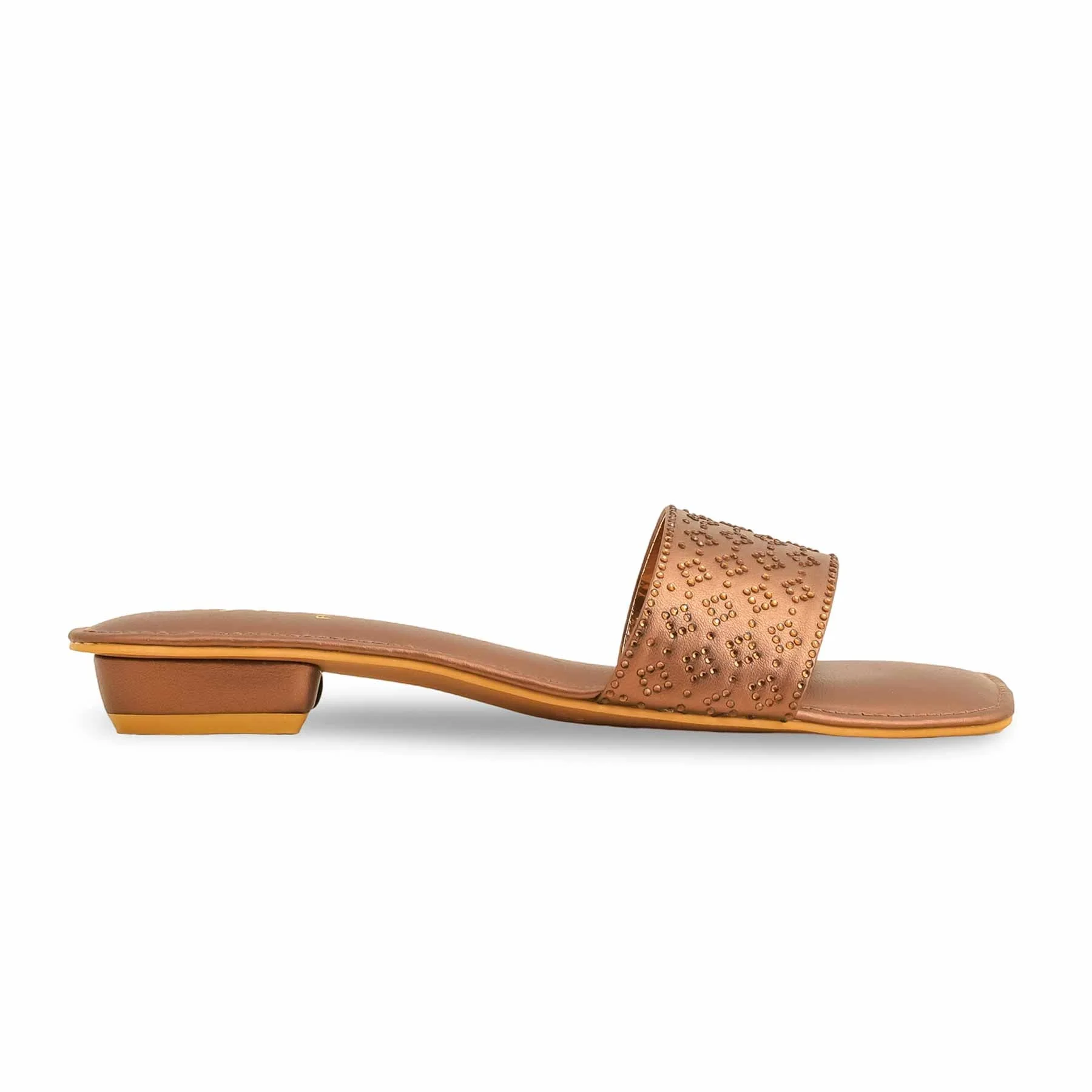 Brown Fancy Slipper For Ladies FN7910 - Image 3