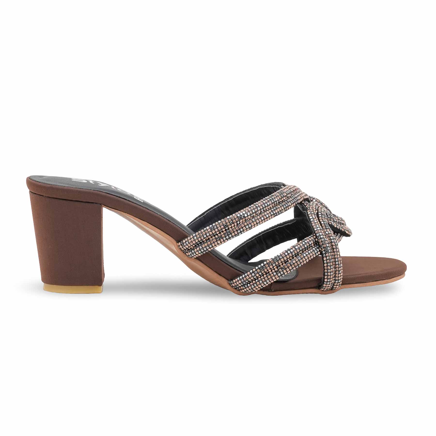 Brown Fancy Slipper For Women FN8103 - Image 2